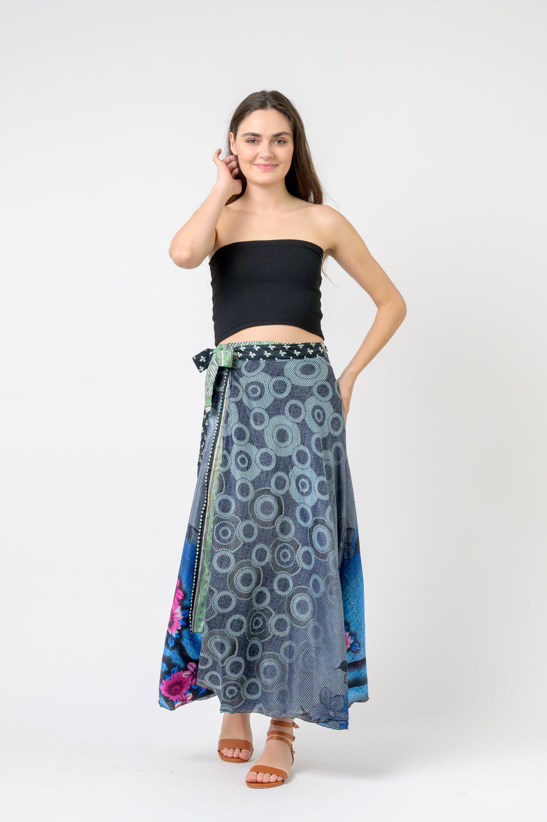 Printed Wrap Skirt