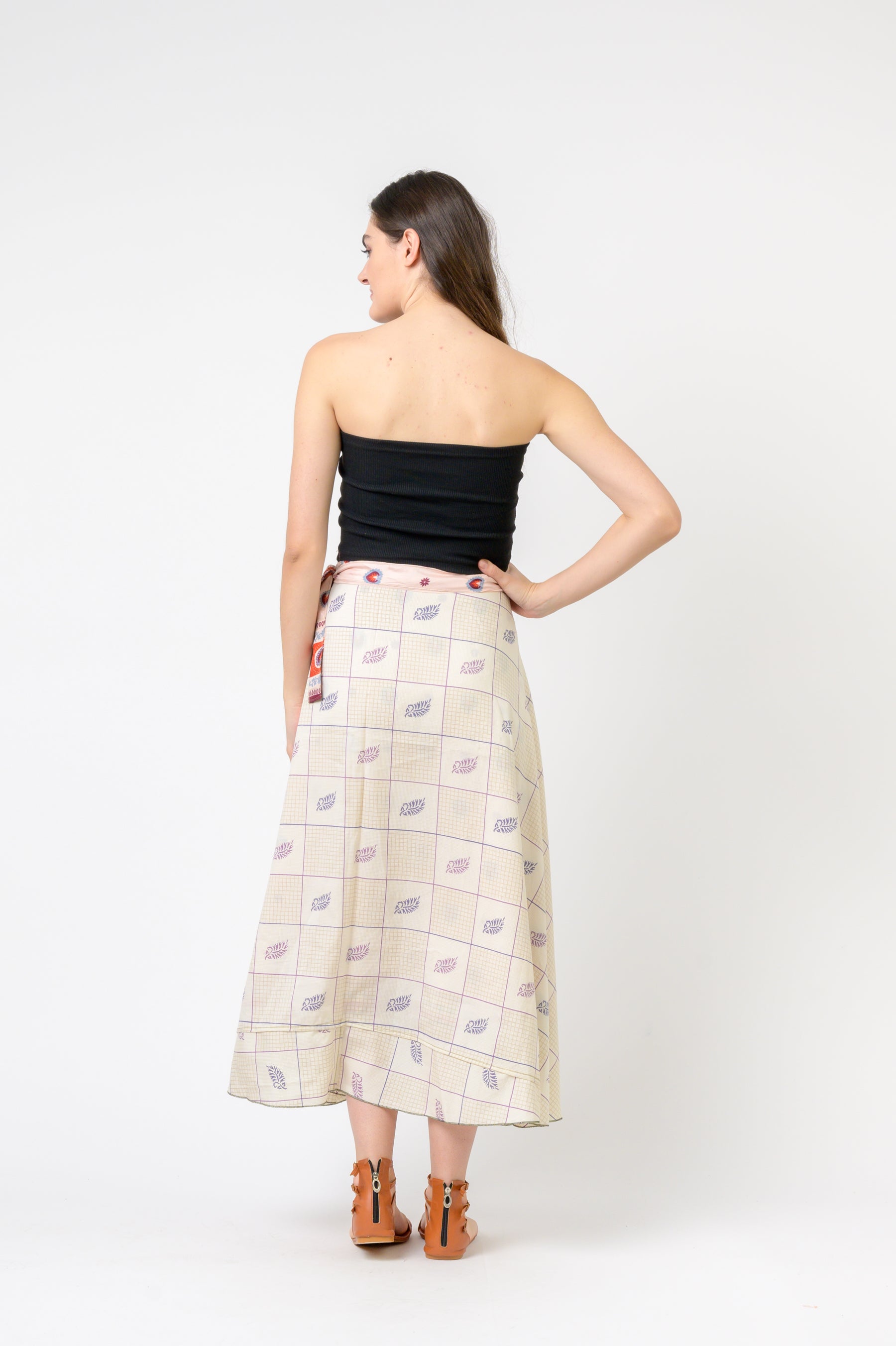 Printed Wrap Skirt
