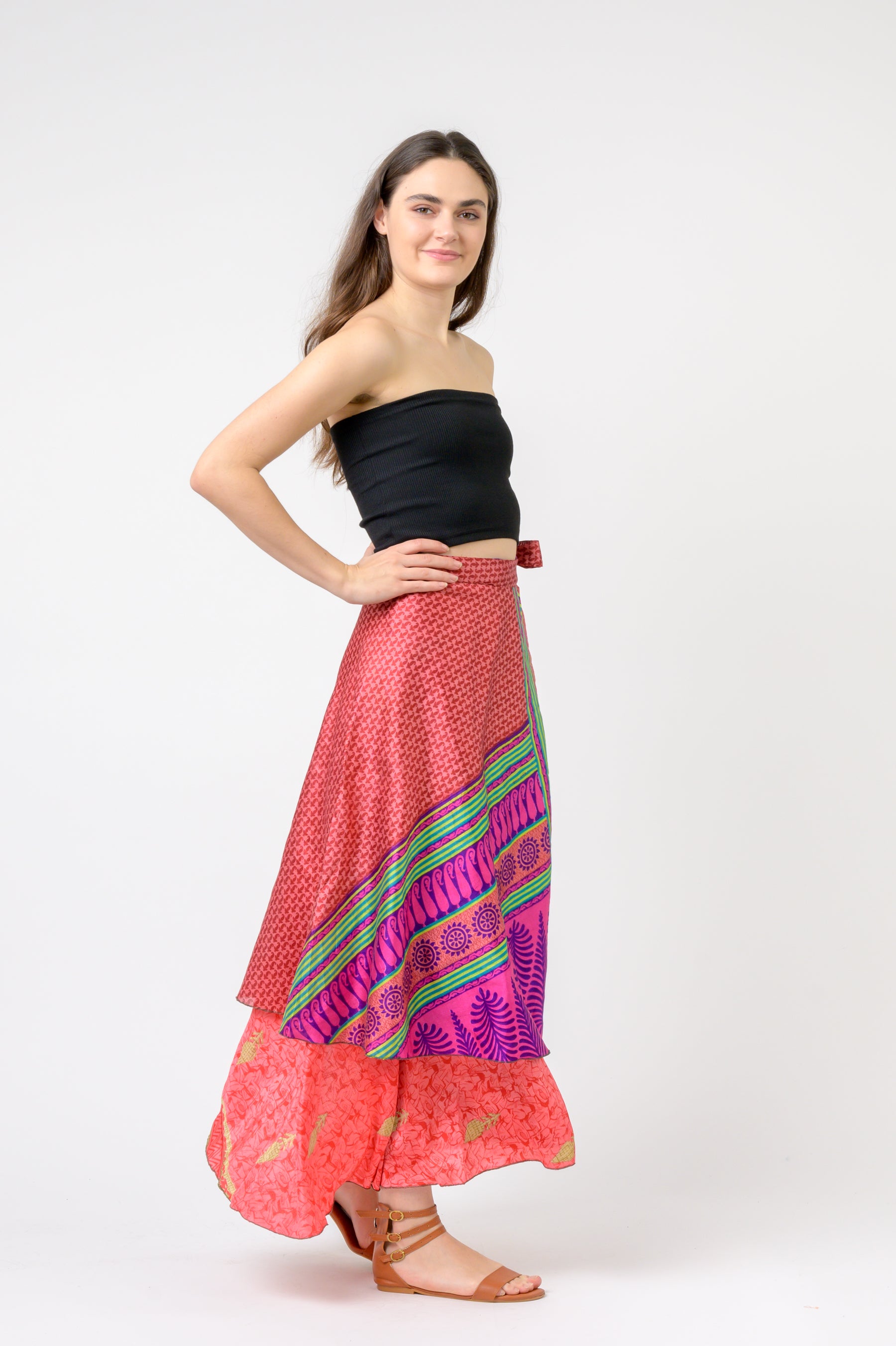 Printed Wrap Skirt