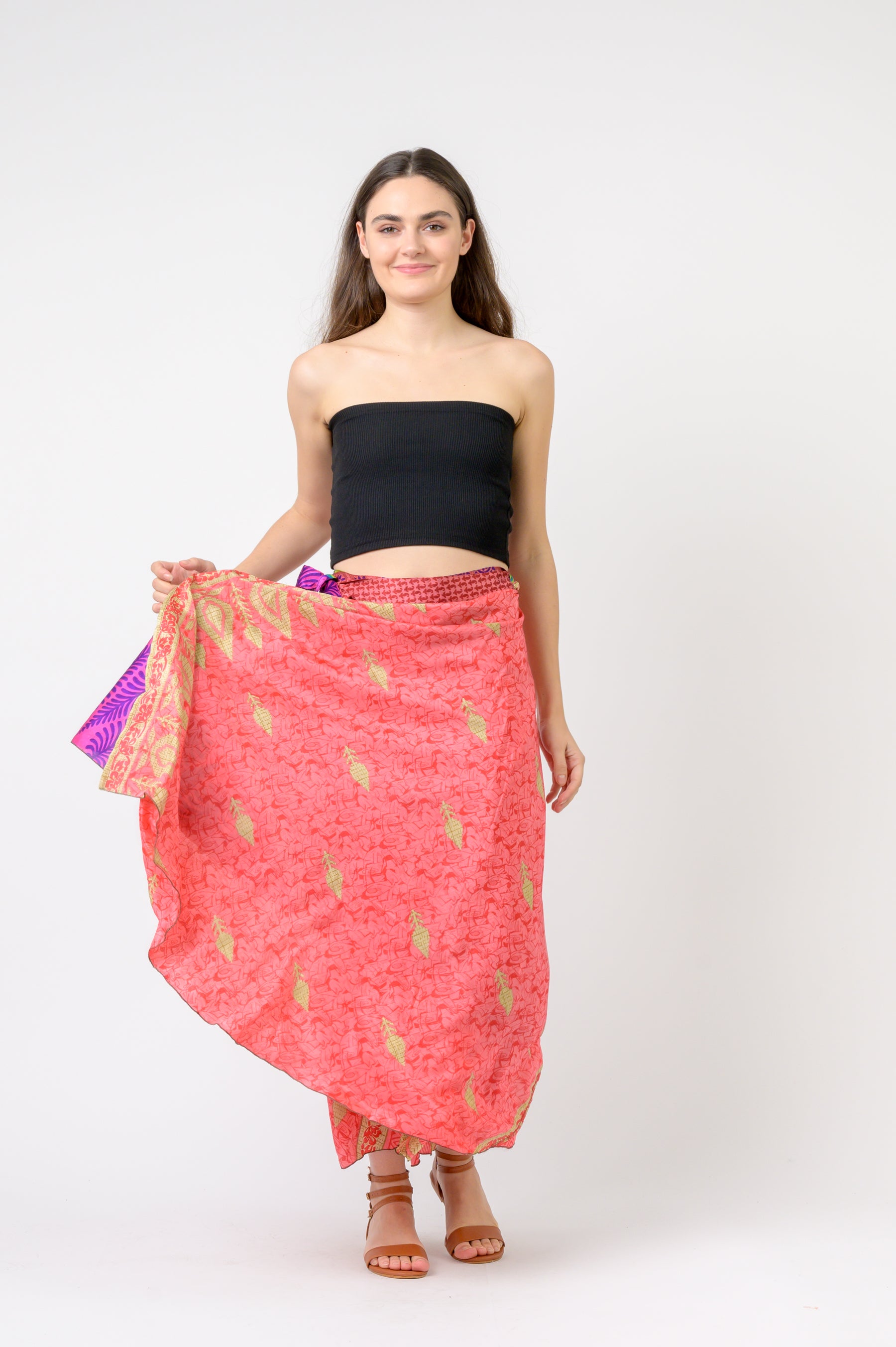Printed Wrap Skirt