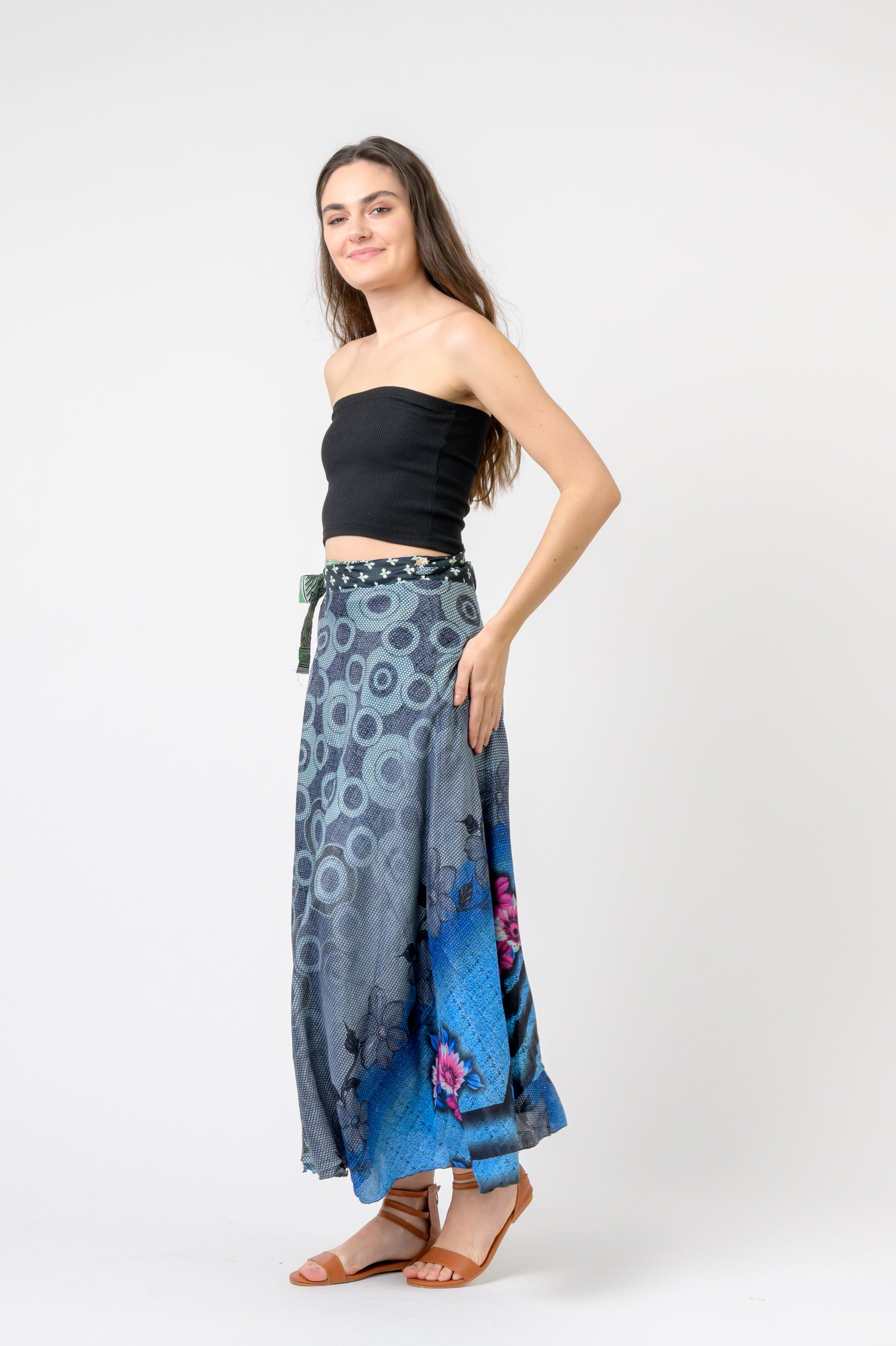 Printed Wrap Skirt