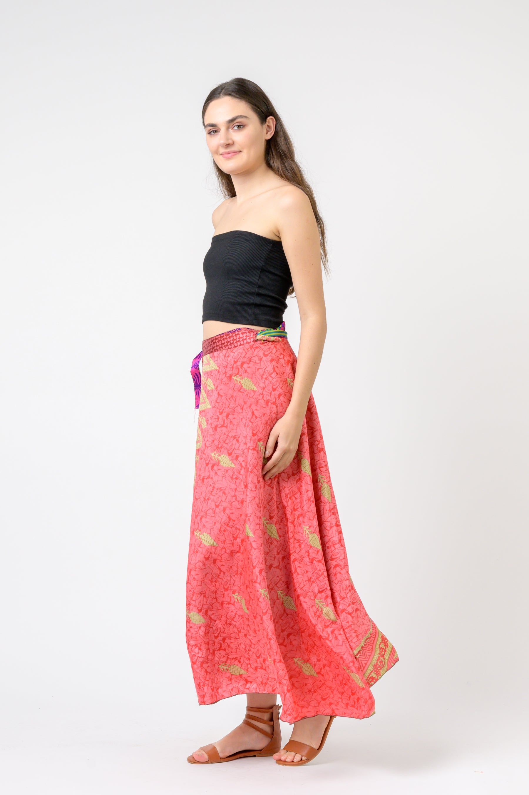 Printed Wrap Skirt