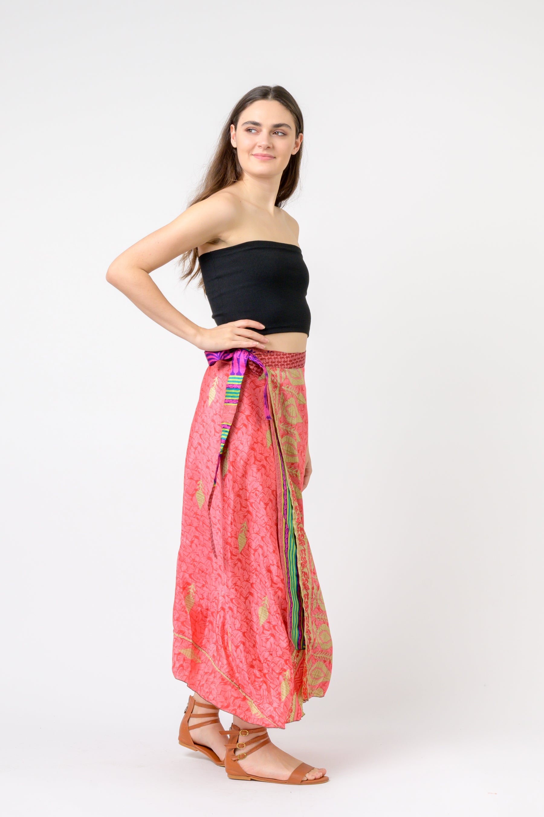 Printed Wrap Skirt