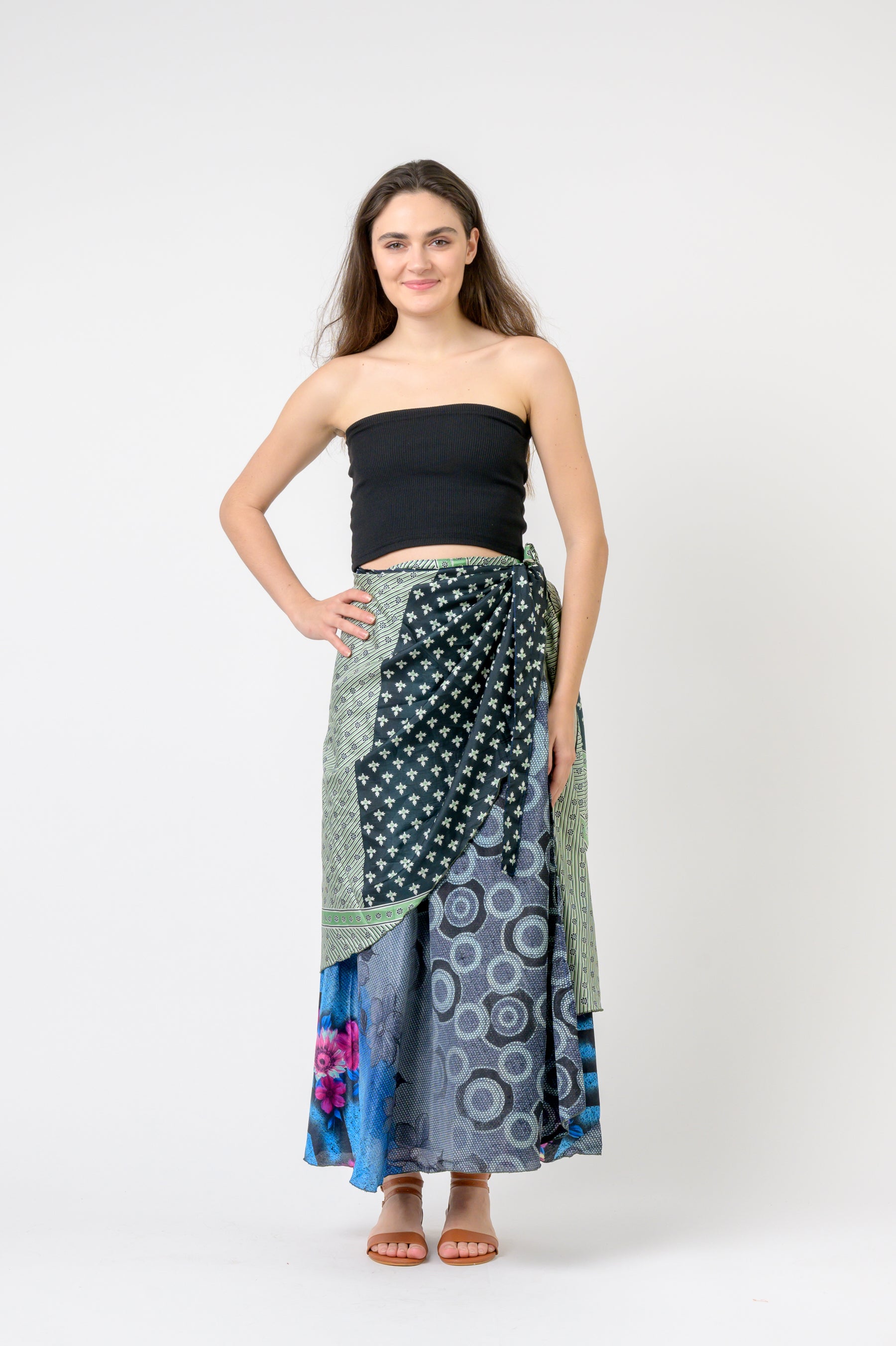 Printed Wrap Skirt