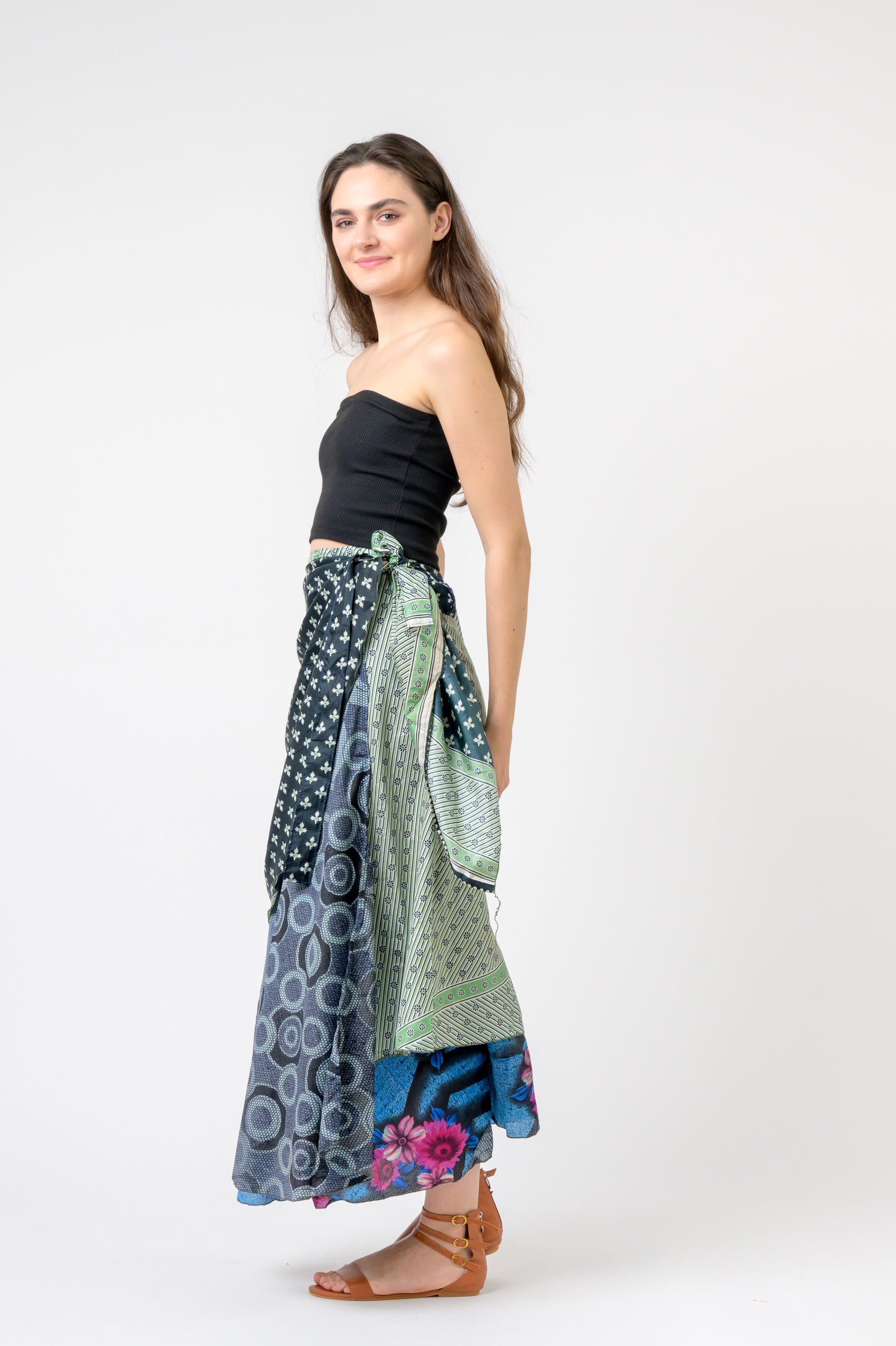 Printed Wrap Skirt