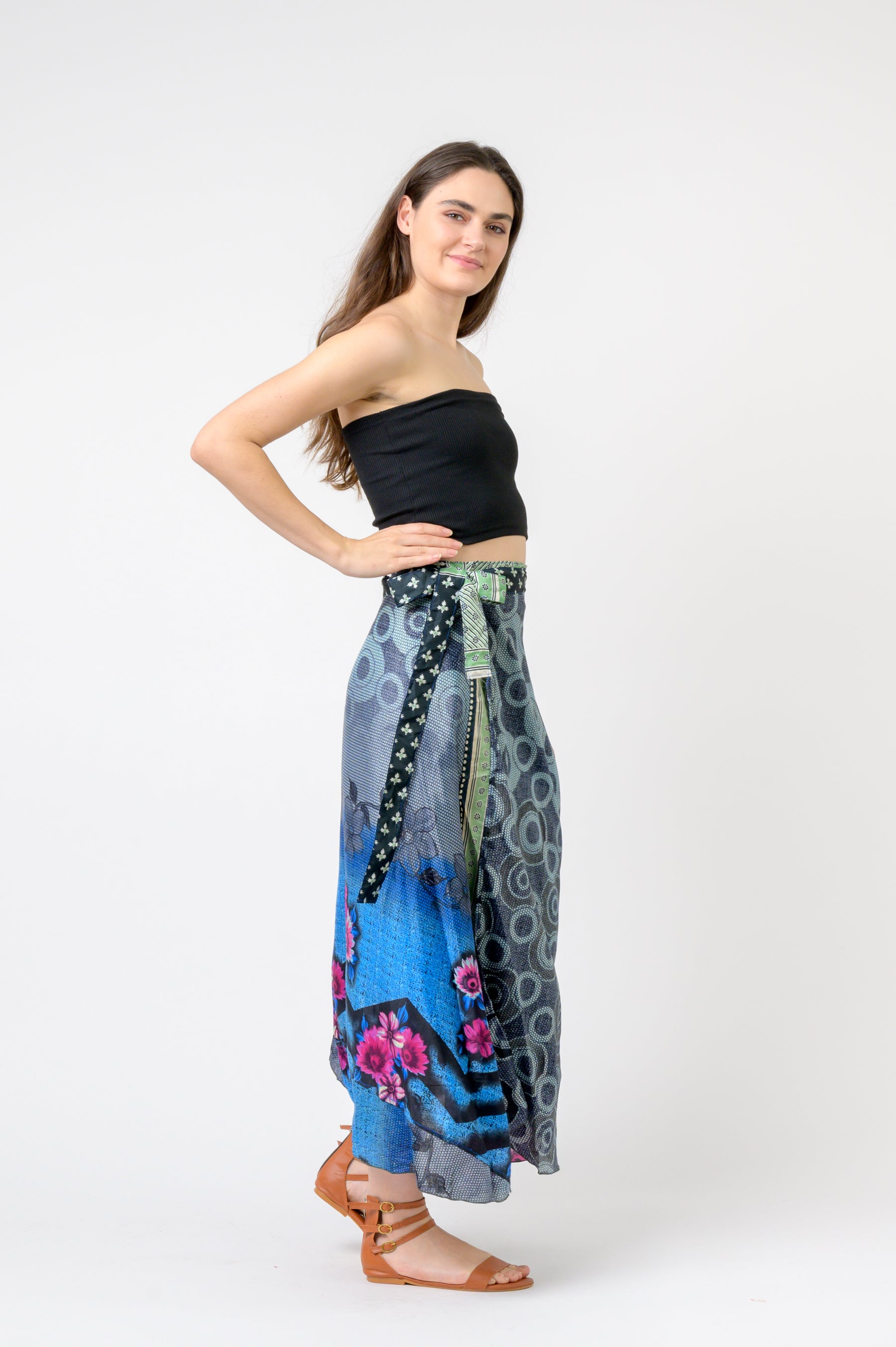 Printed Wrap Skirt