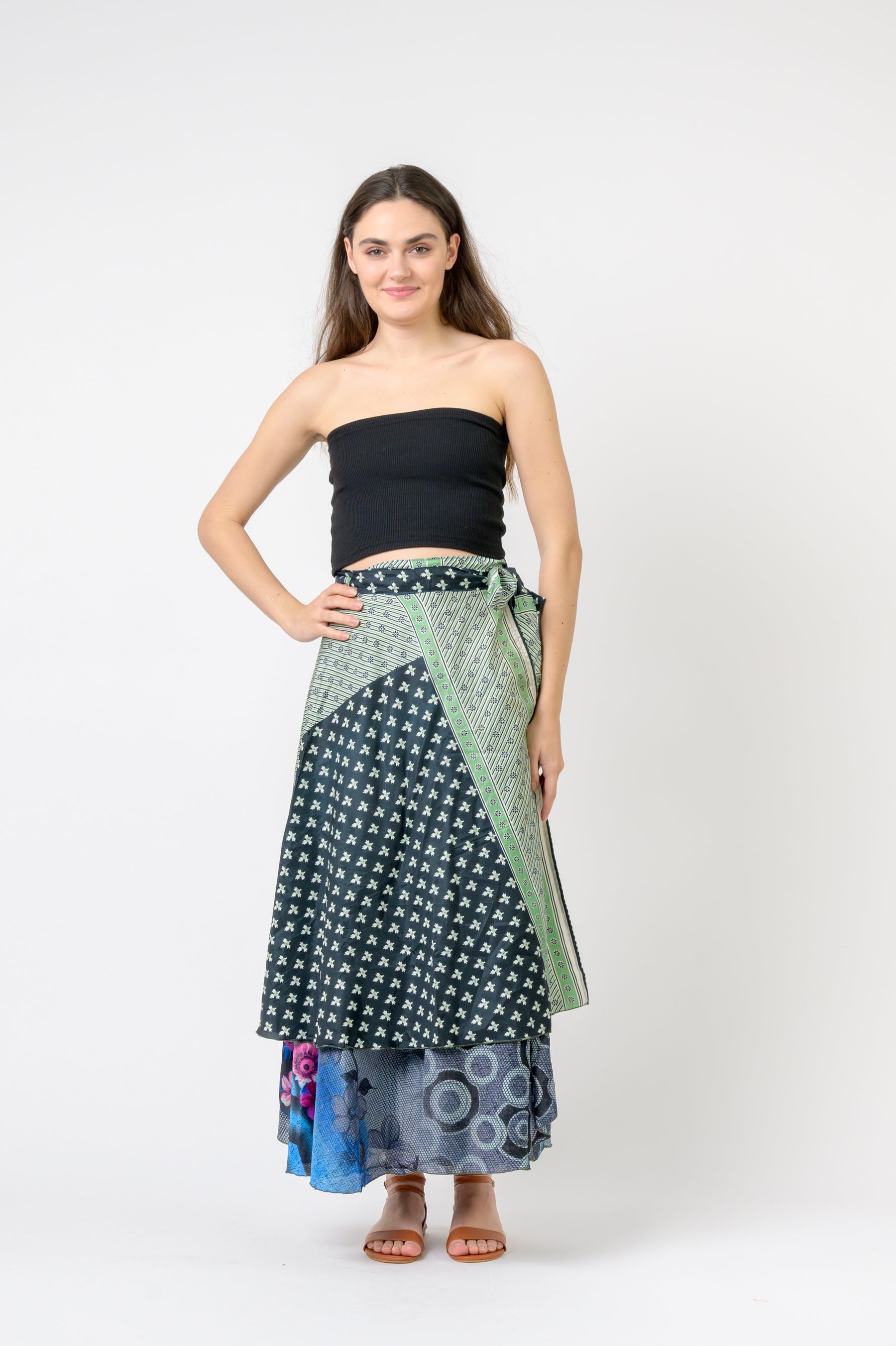 Printed Wrap Skirt