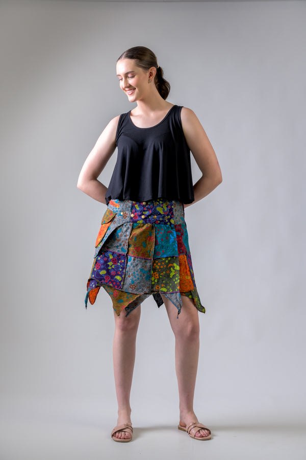Colorful Mushroom Patches Skirt