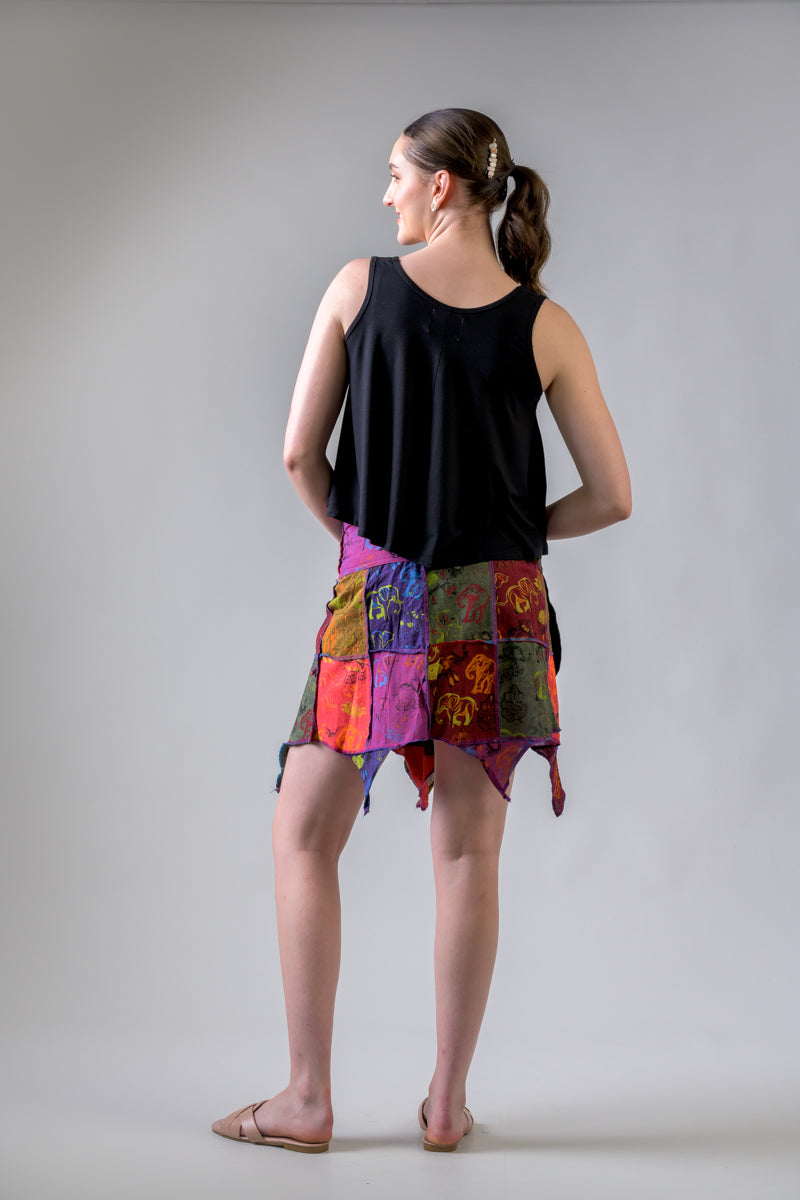 Colorful Mushroom Patches Skirt - Multicolor