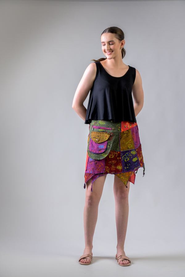 Colorful Mushroom Patches Skirt