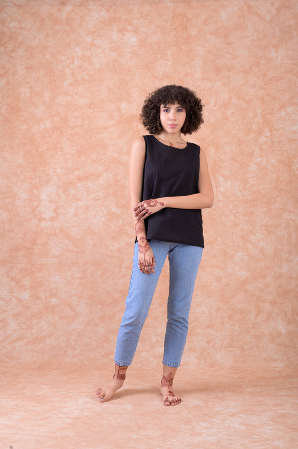 Essen Cami Thin Top - Black