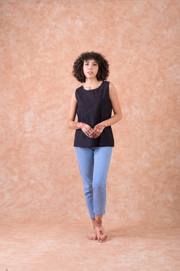 Essen Cami Thin Top - Black