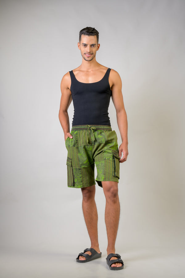 Mushroom Patch Print Shorts - Green