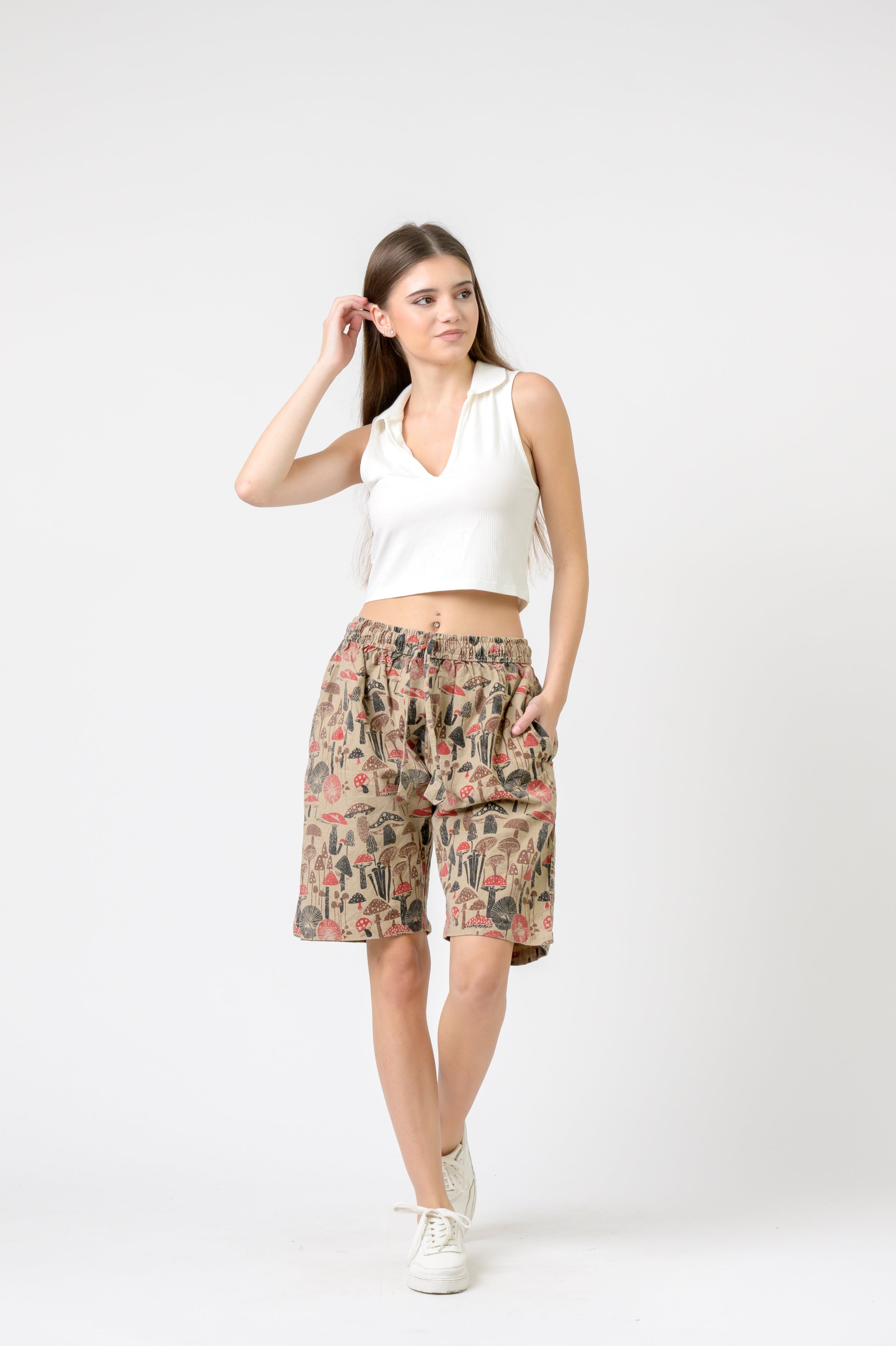 Mushroom Tied Shorts