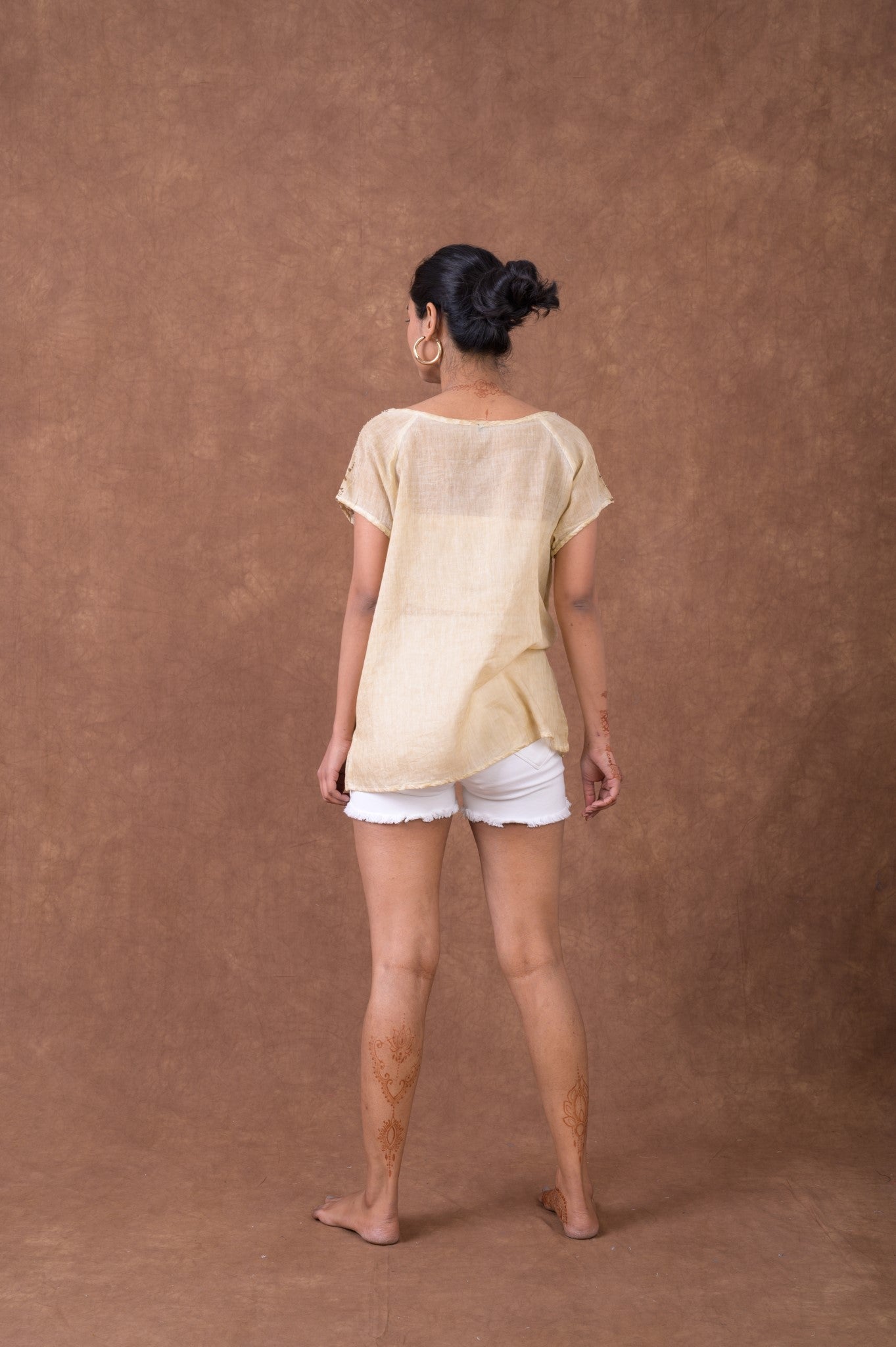 Rhea Short Sleeve Print Top