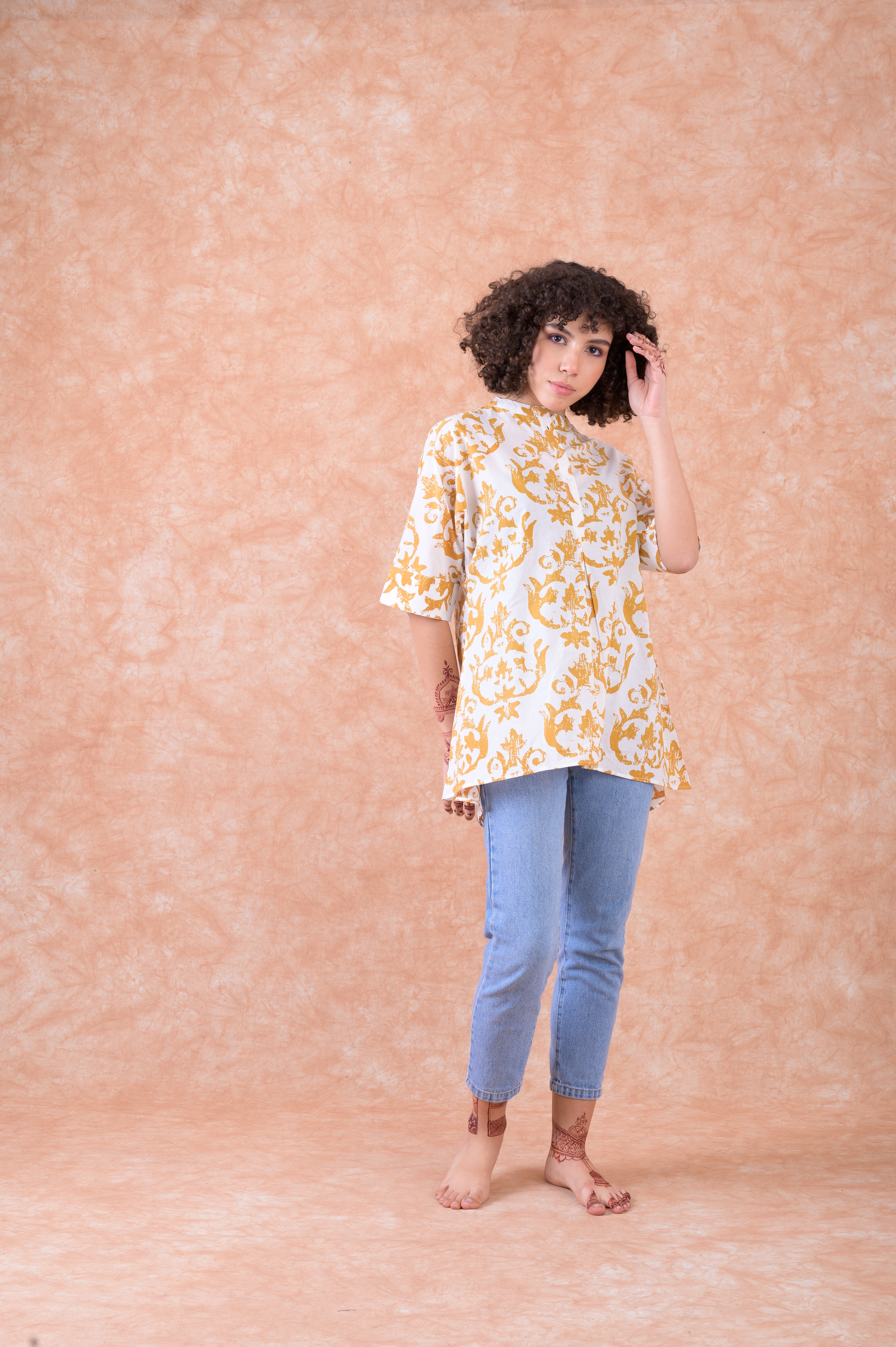 Rhea Short Sleeve Pattern Top