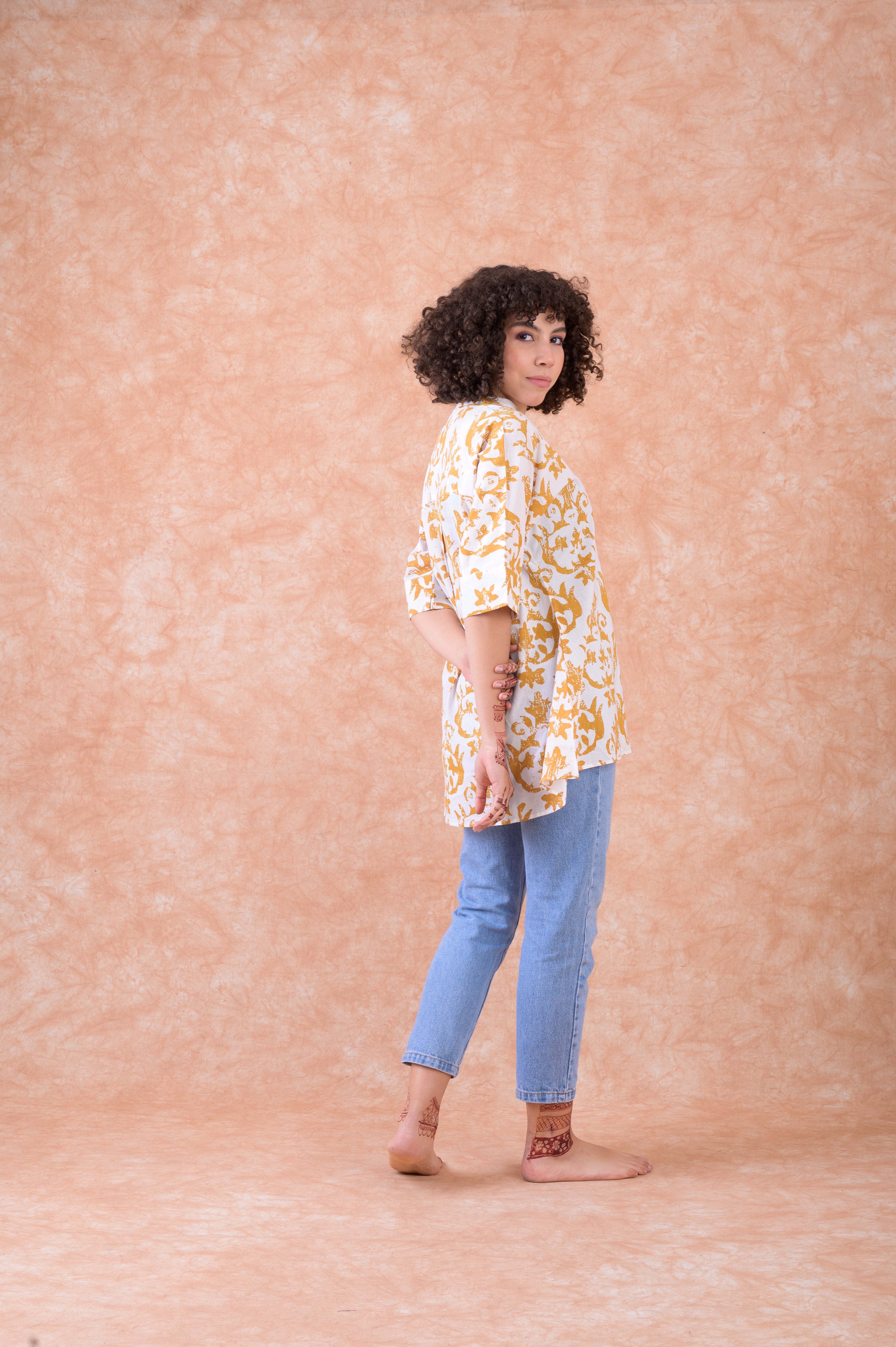 Rhea Short Sleeve Pattern Top