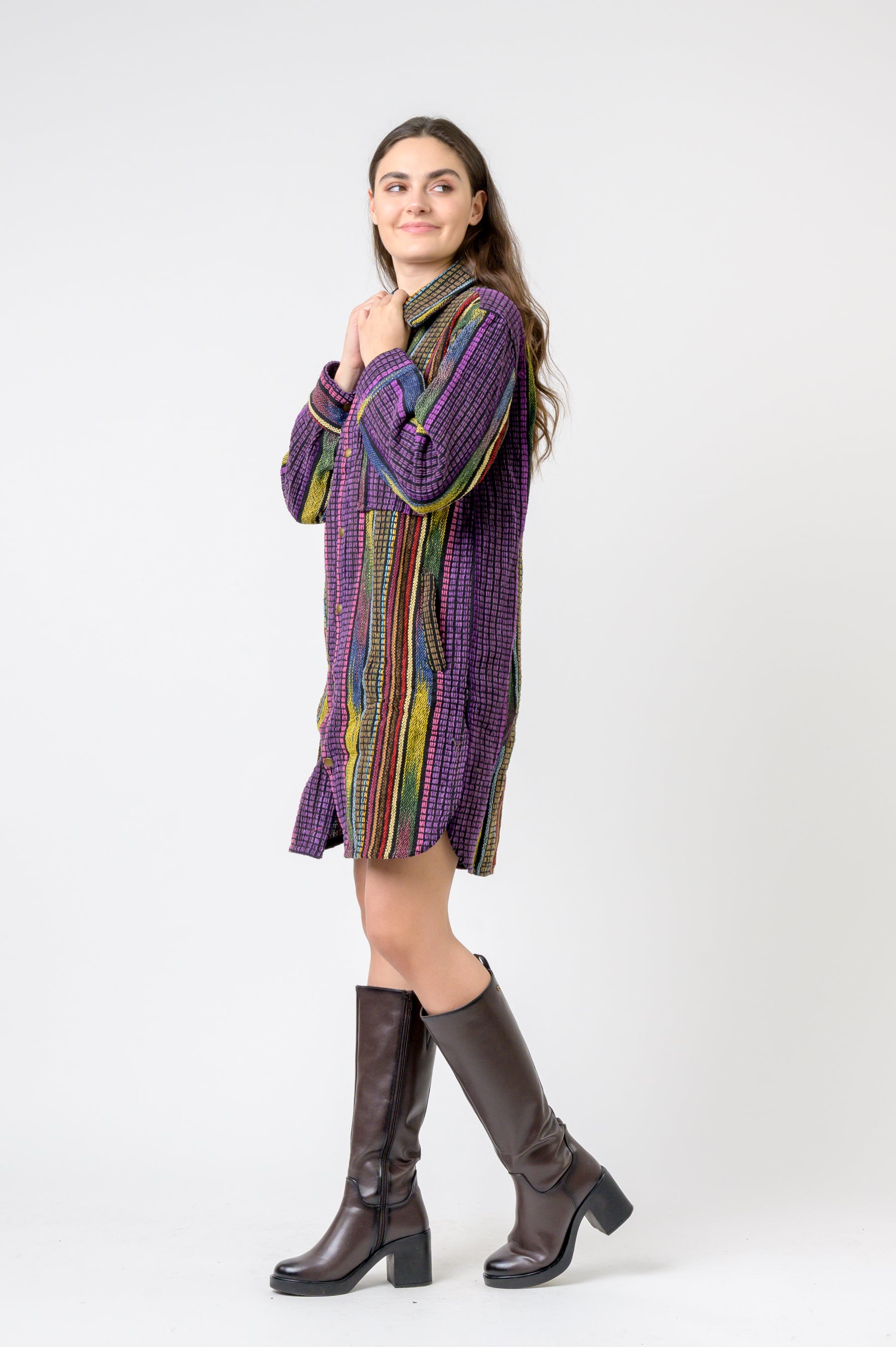 Fashion Print Cotton Long Shirt - Assorted