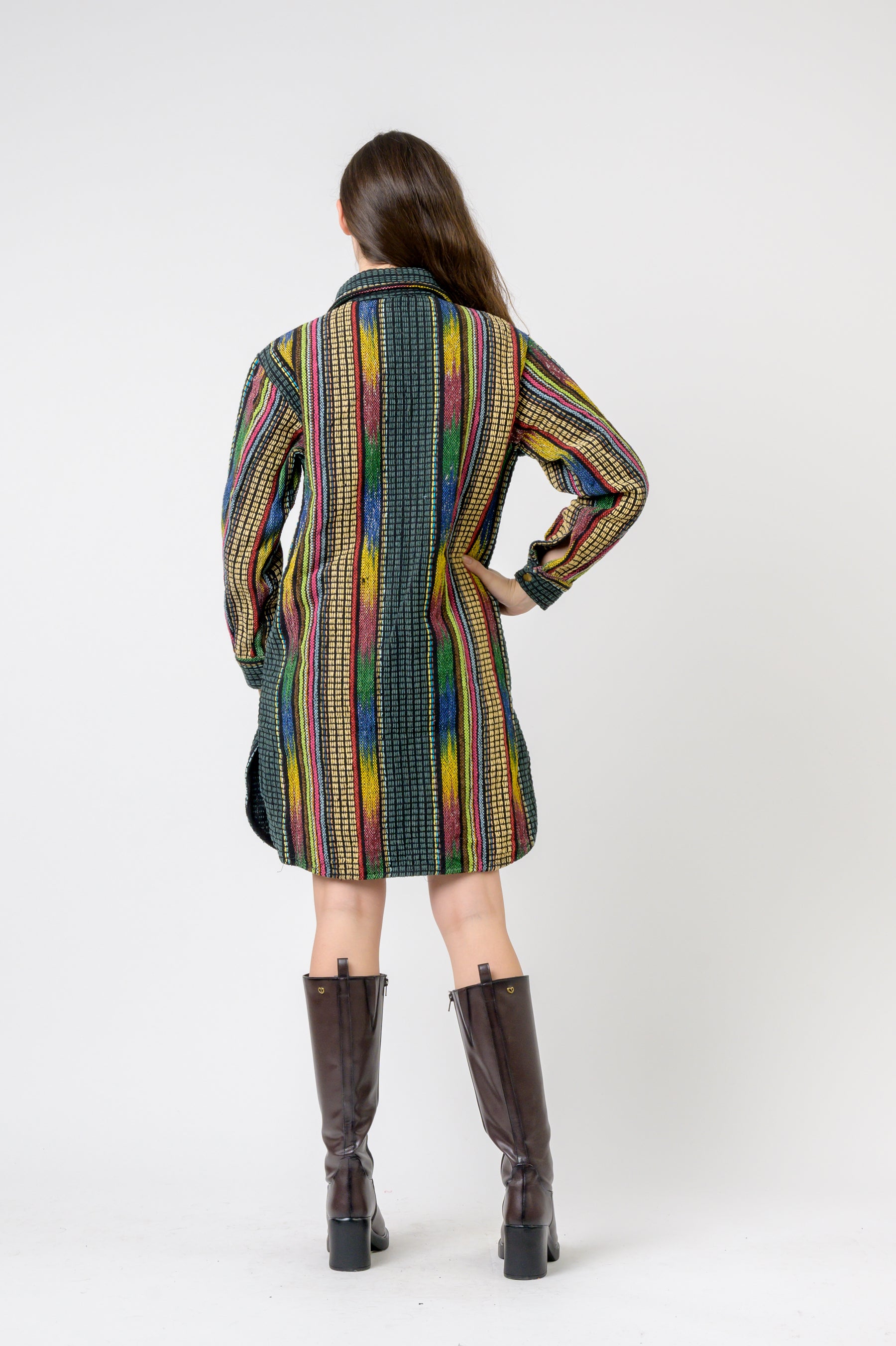 Fashion Print Cotton Long Shirt