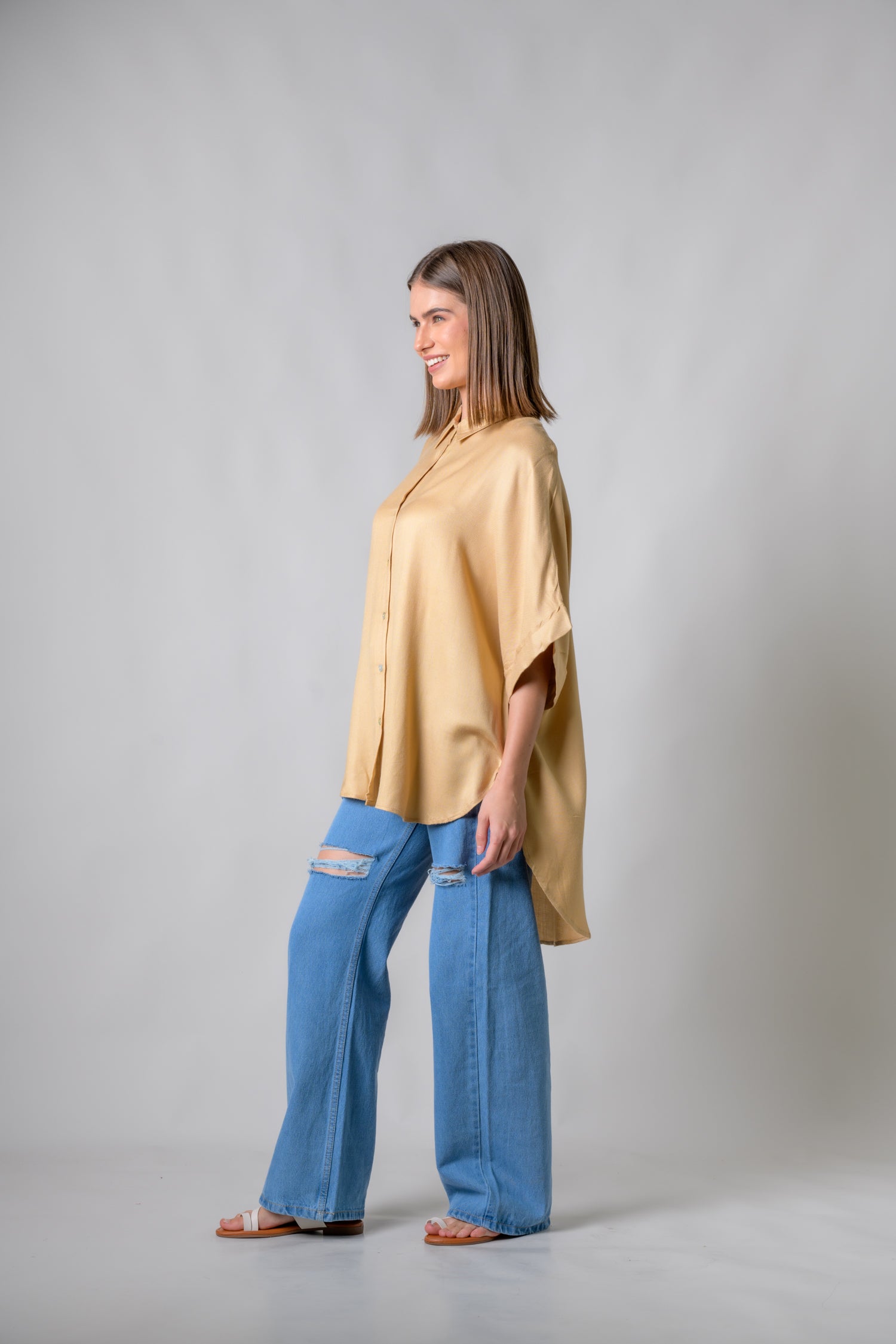 Rhea Mila Shirt Beige / S/M