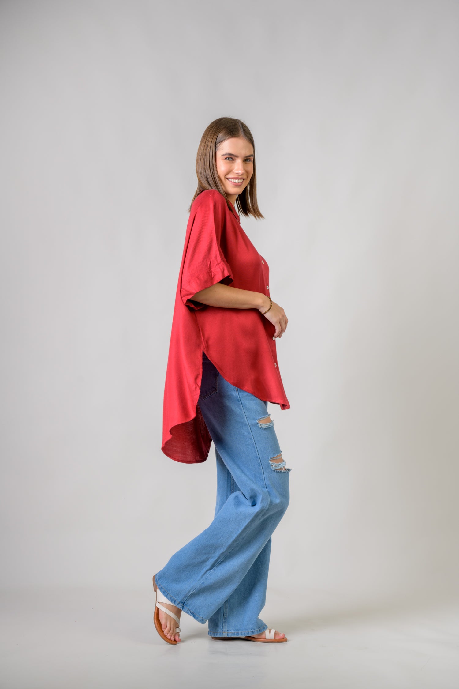 Mila Shirt - Maroon