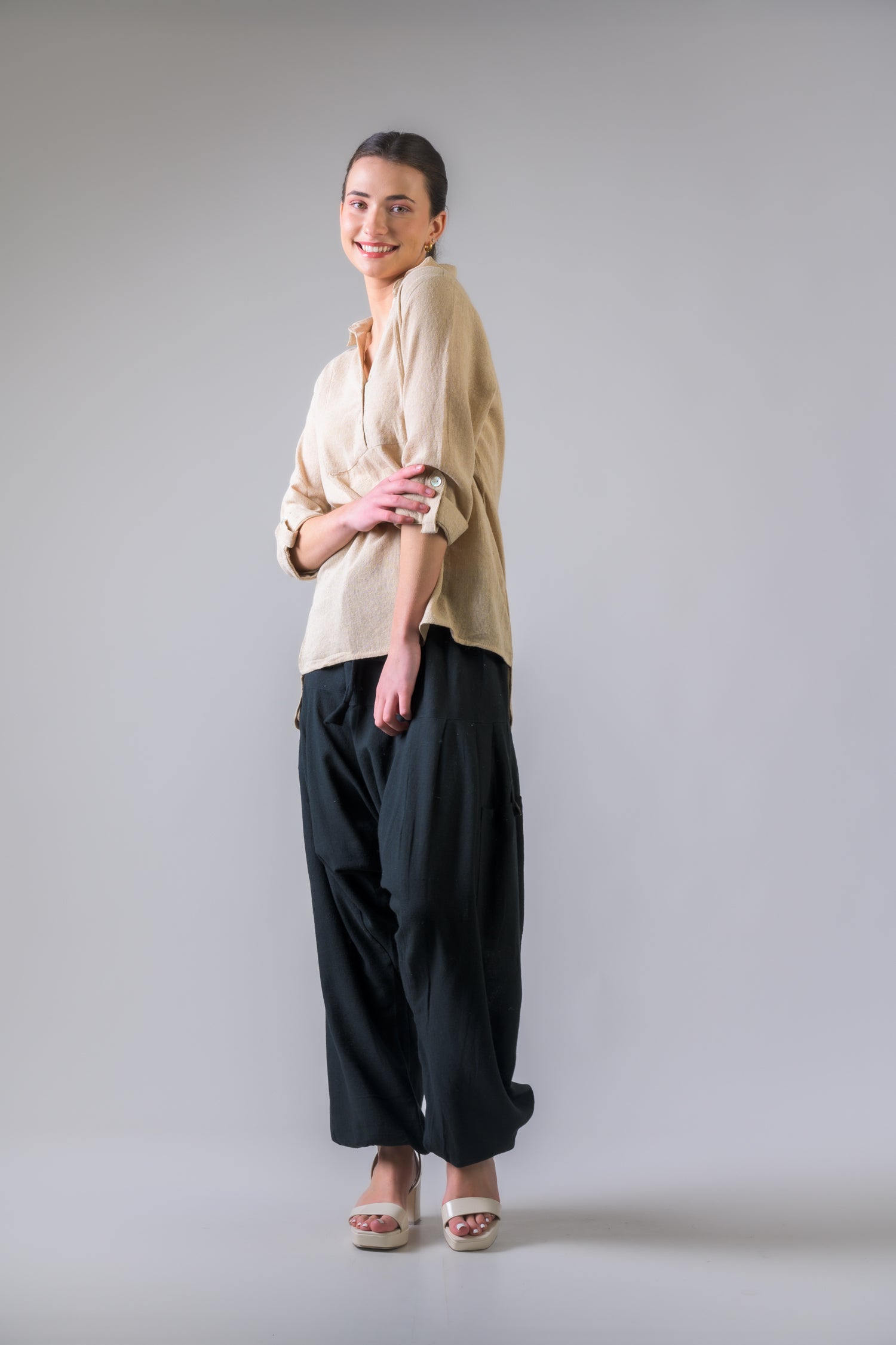 Tweed Top - Beige