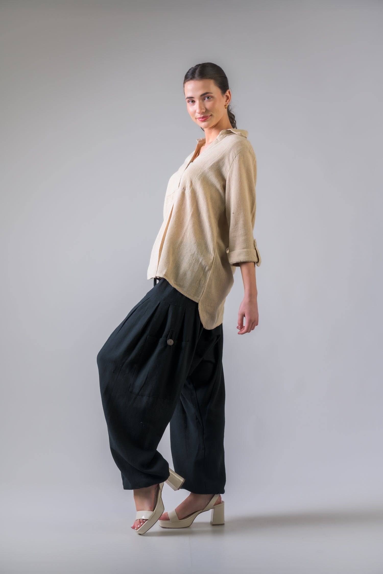 Tweed Top - Beige