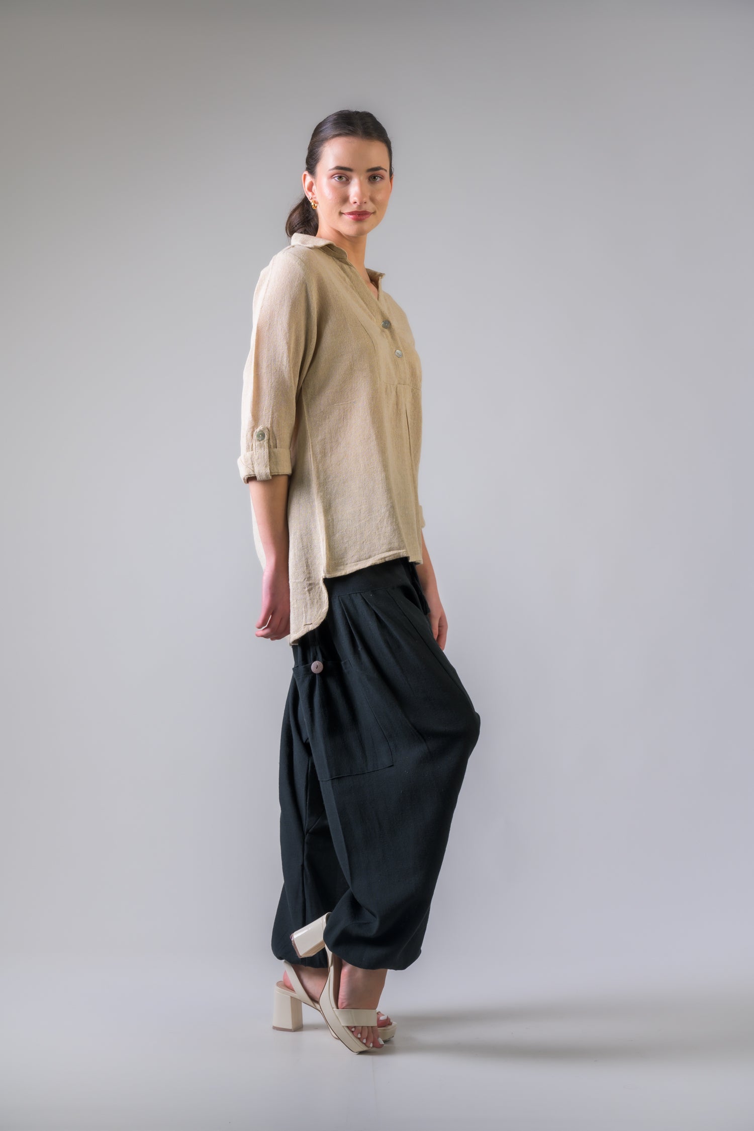 Tweed Top - Beige
