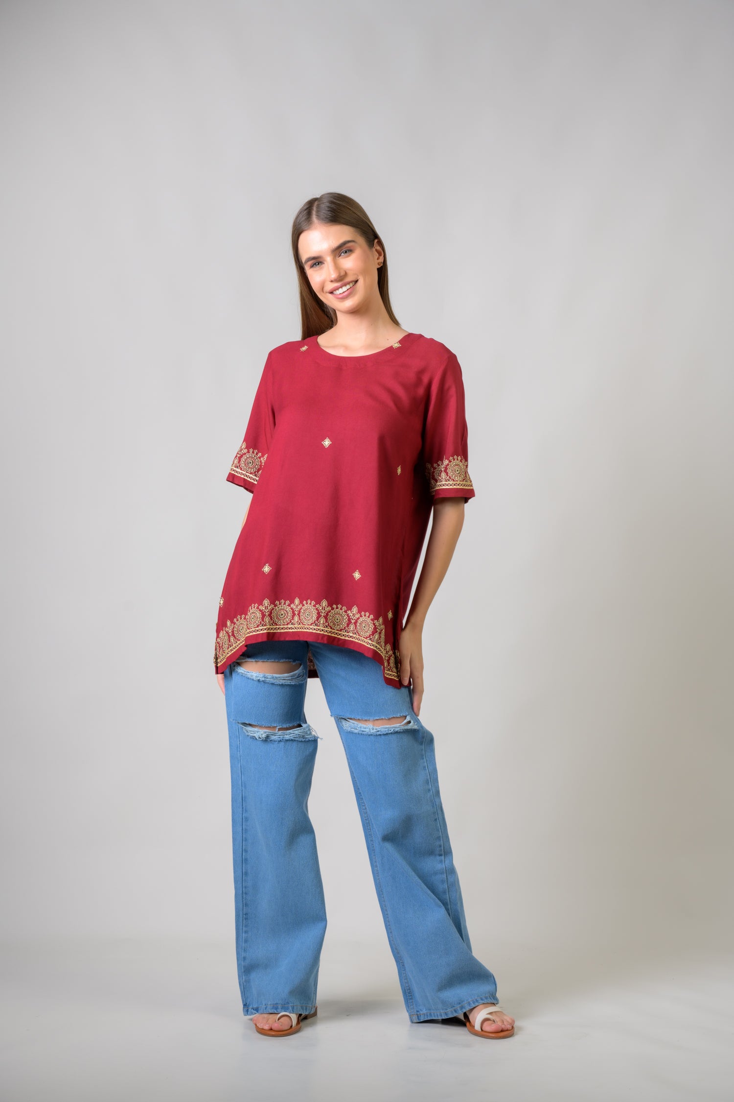 Sunny Top - Maroon