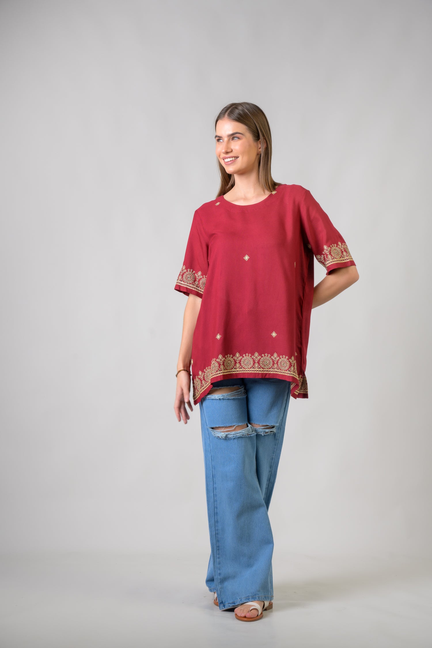 Sunny Top - Maroon