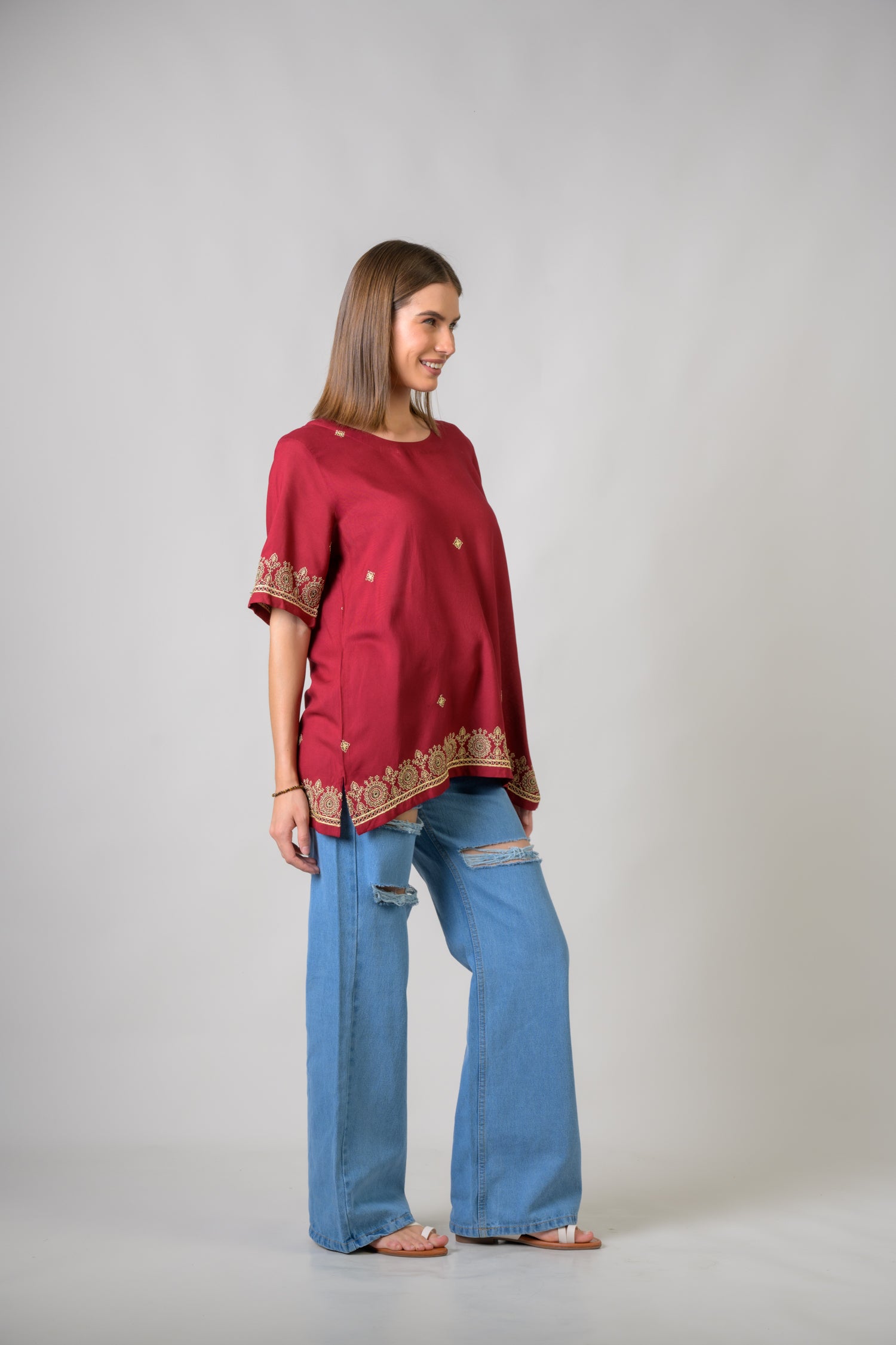 Sunny Top - Maroon