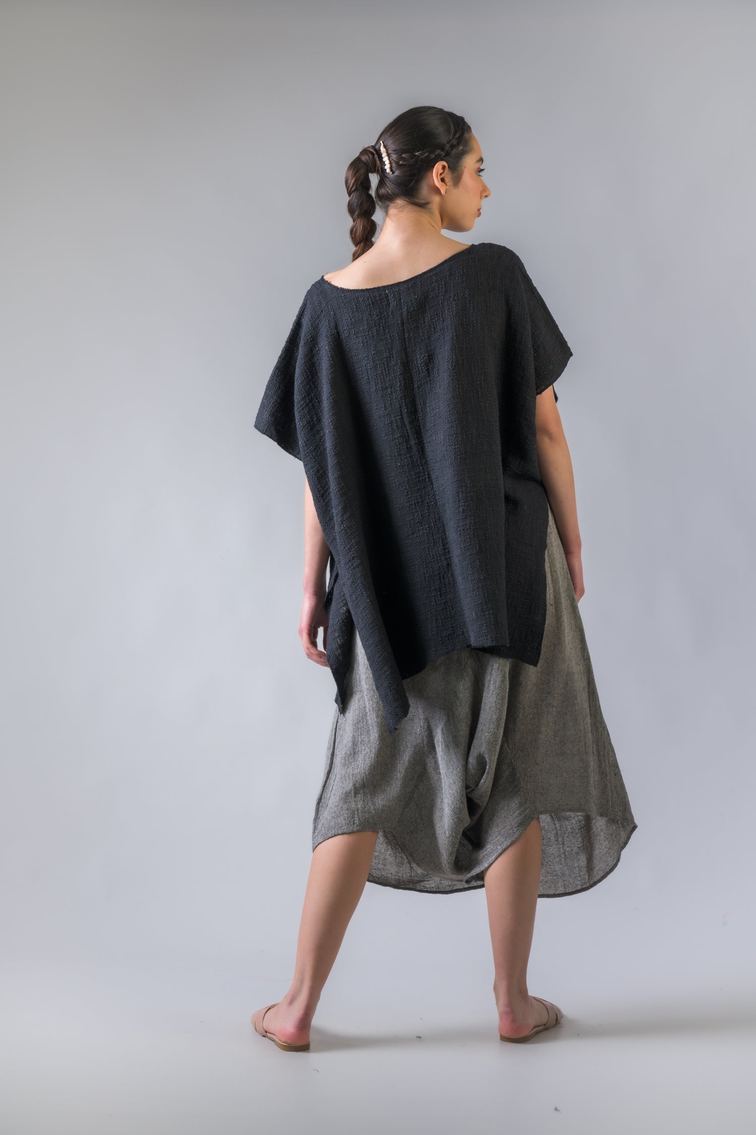 Rhea Woven Jute Kaftan Top