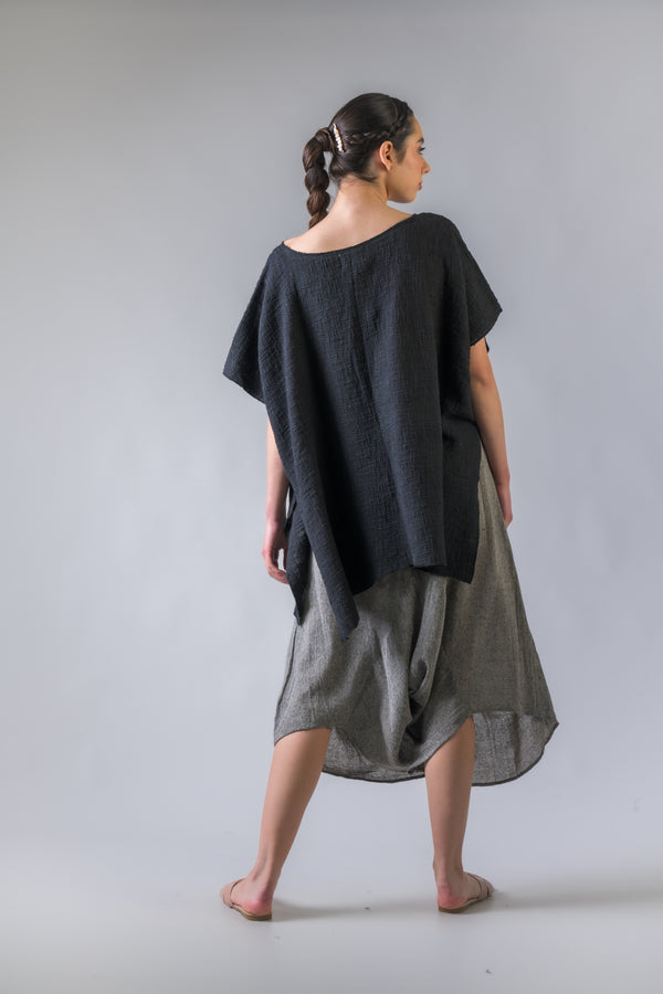 Woven Jute Kaftan - Black