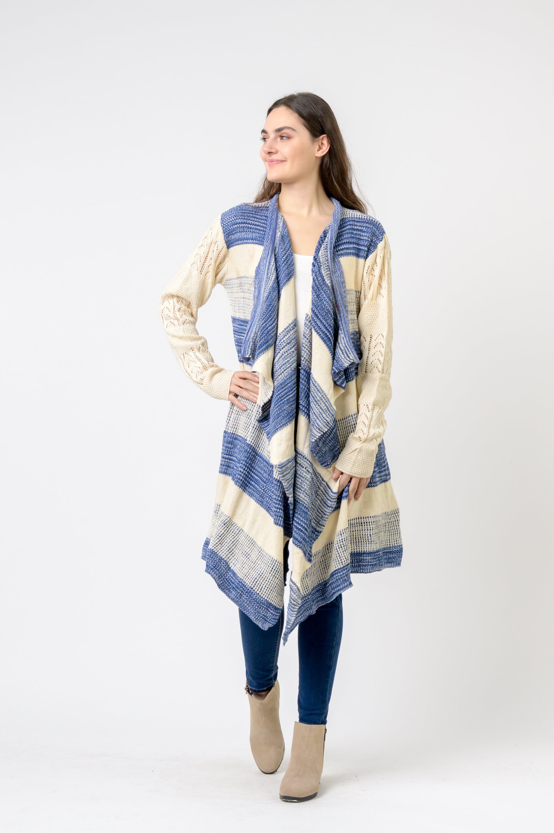 Long Sweater with Stripes