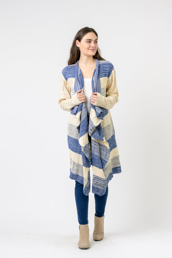 Rhea Long Sweater with Stripes