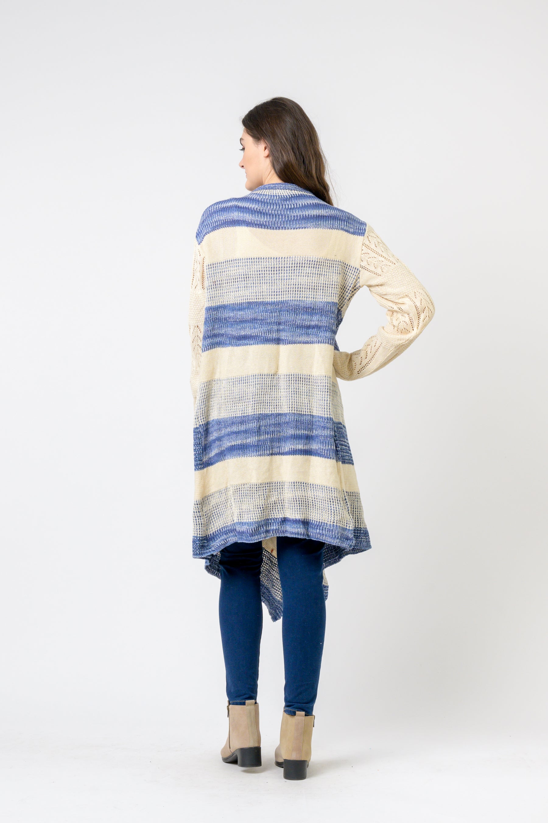 Rhea Long Sweater with Stripes