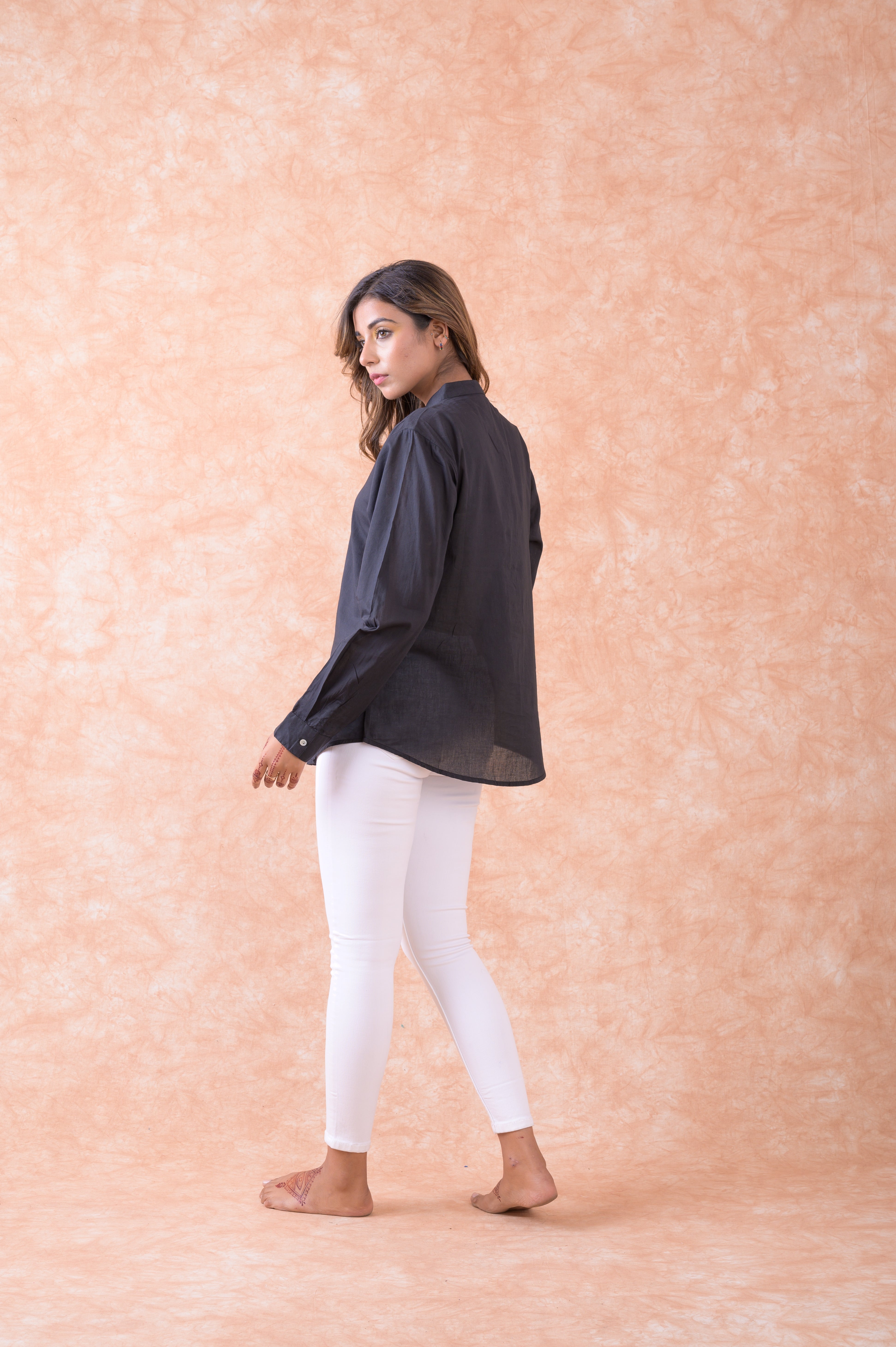 Rhea Sheer Button Up Blouse