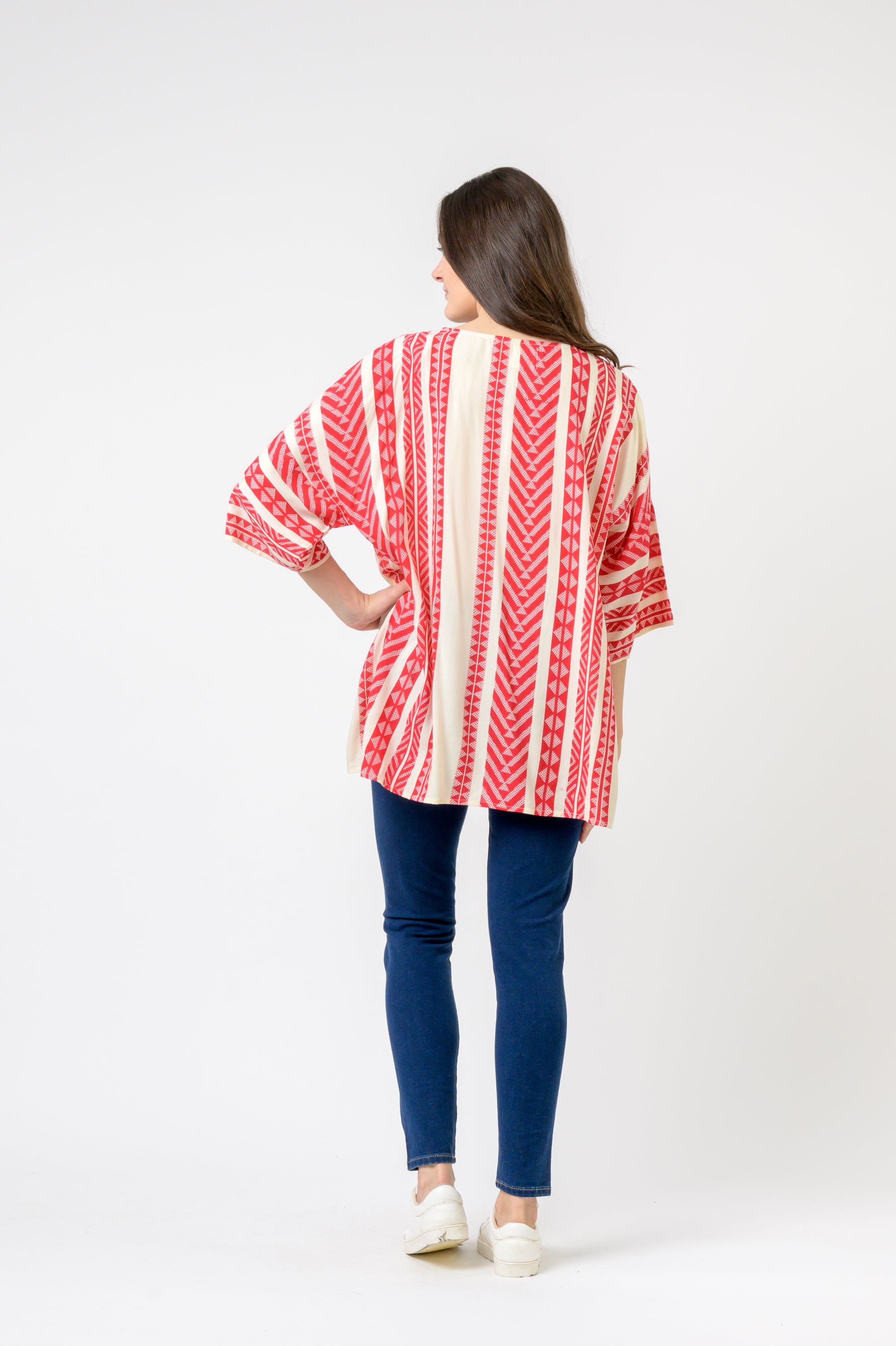 Aztec Print Top - Red