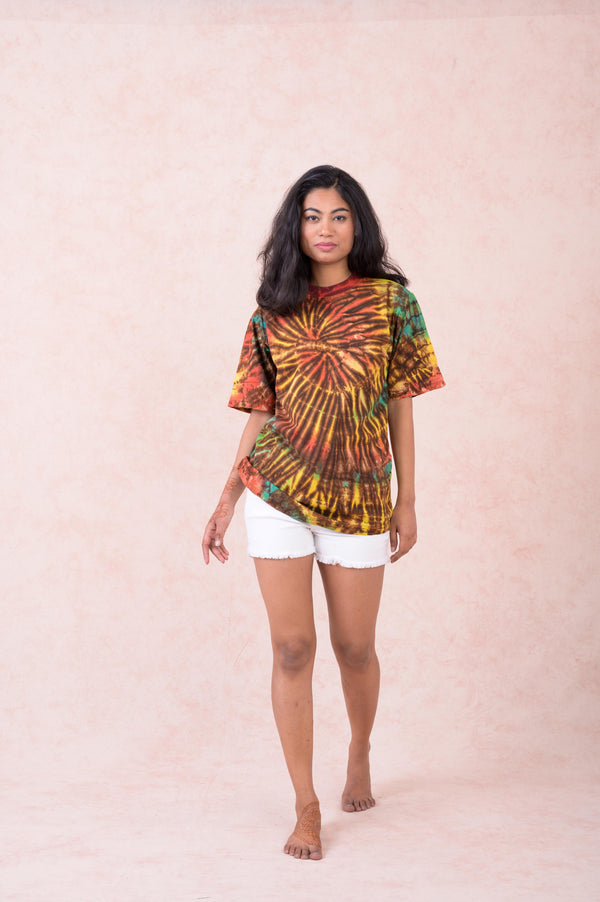 Tie-Dye T-Shirt Mingled Glass - Green