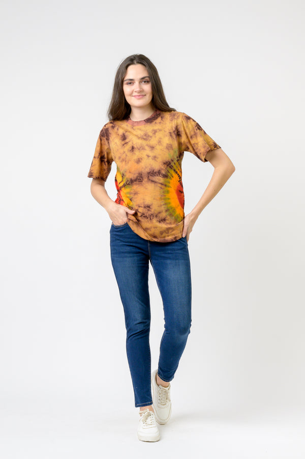Tie-Dye Field Bloom T-Shirt - Yellow