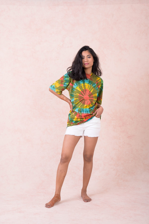Ocean Prayer Tie-Dye T-Shirt - Green