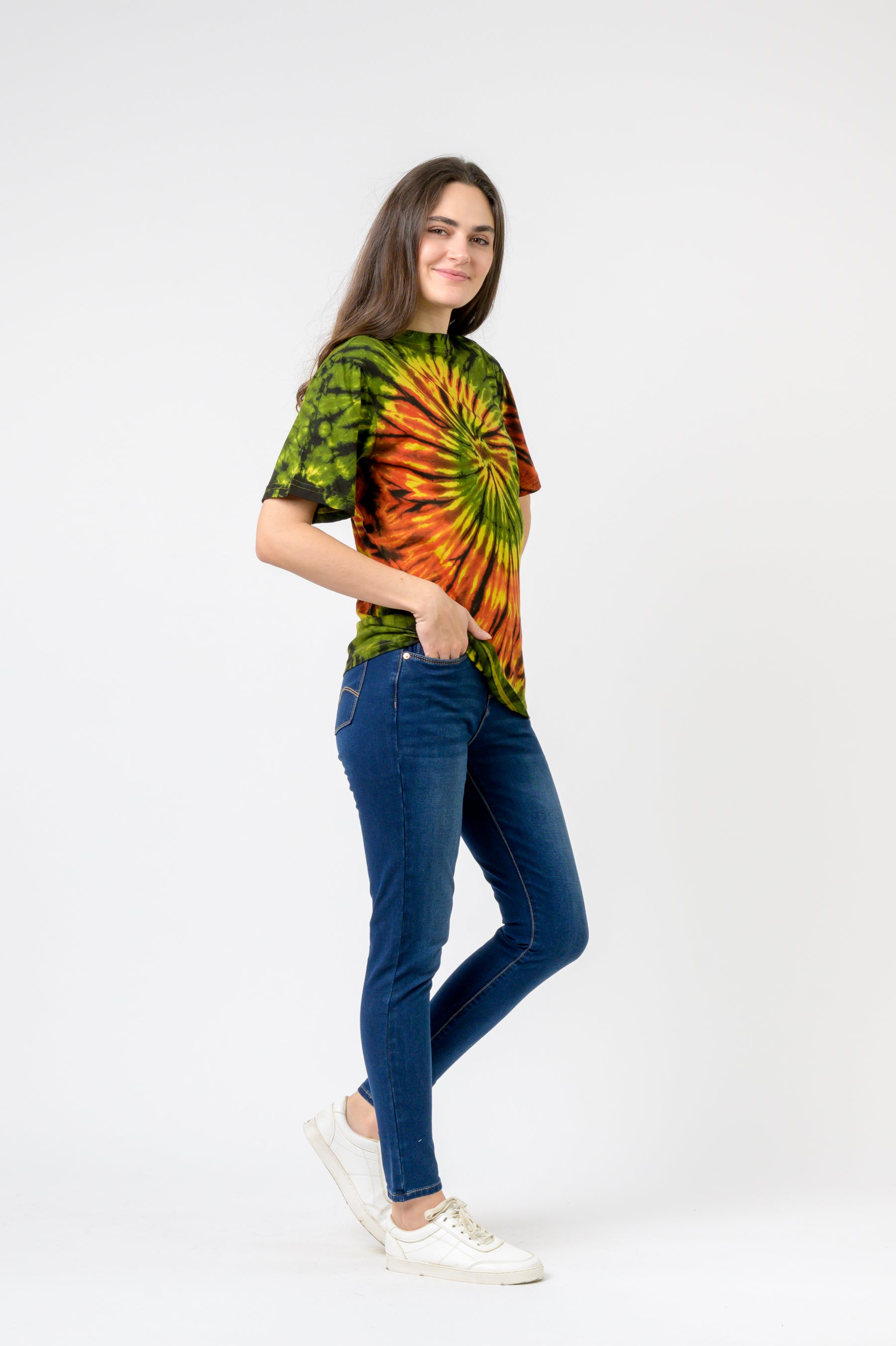Tie-Dye Natural Spiral T-Shirt