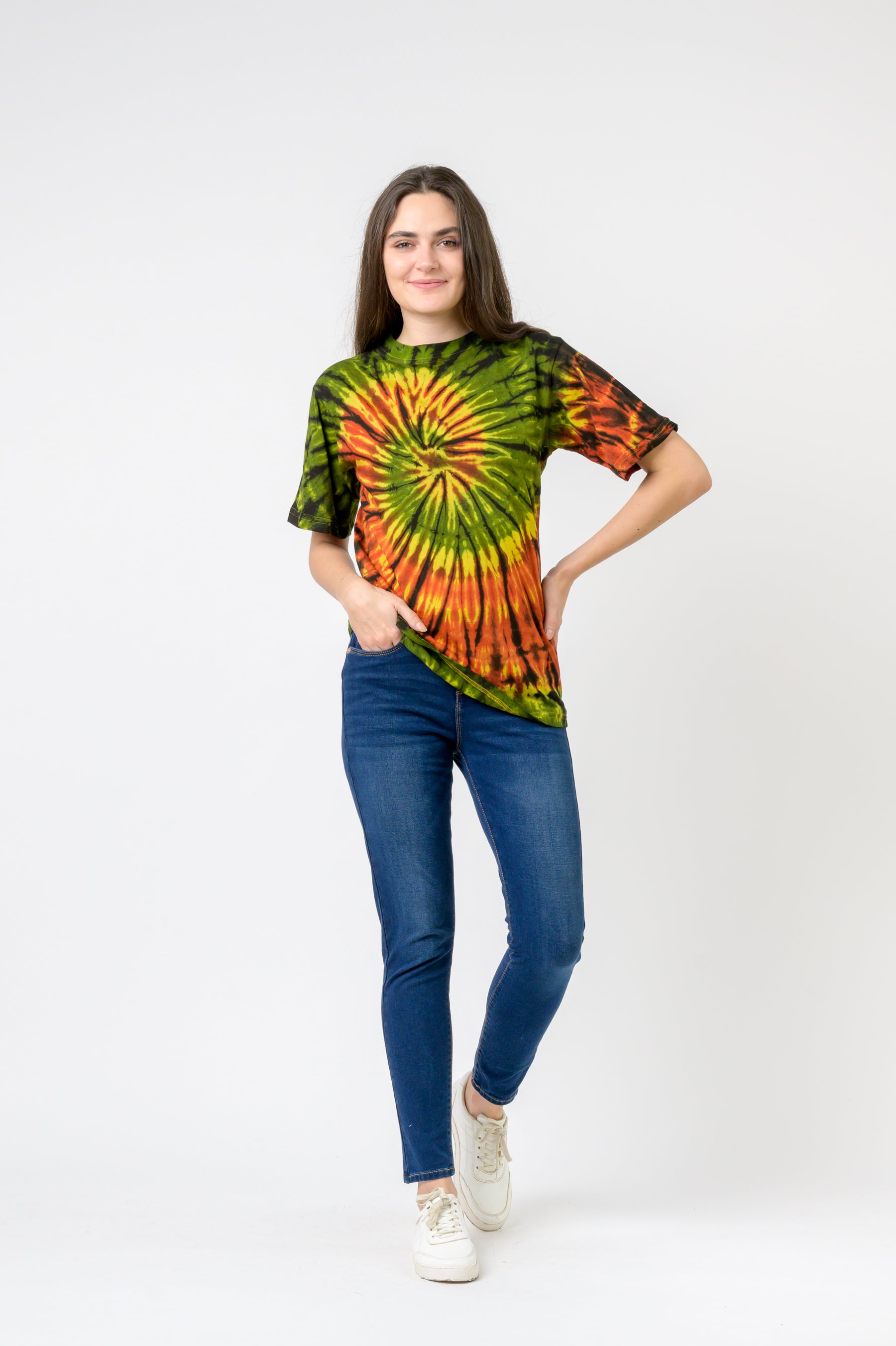 Tie-Dye Natural Spiral T-Shirt