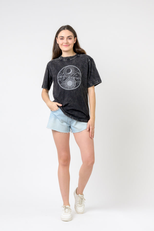 Rhea Sun and Moon Yin Yang T-Shirt
