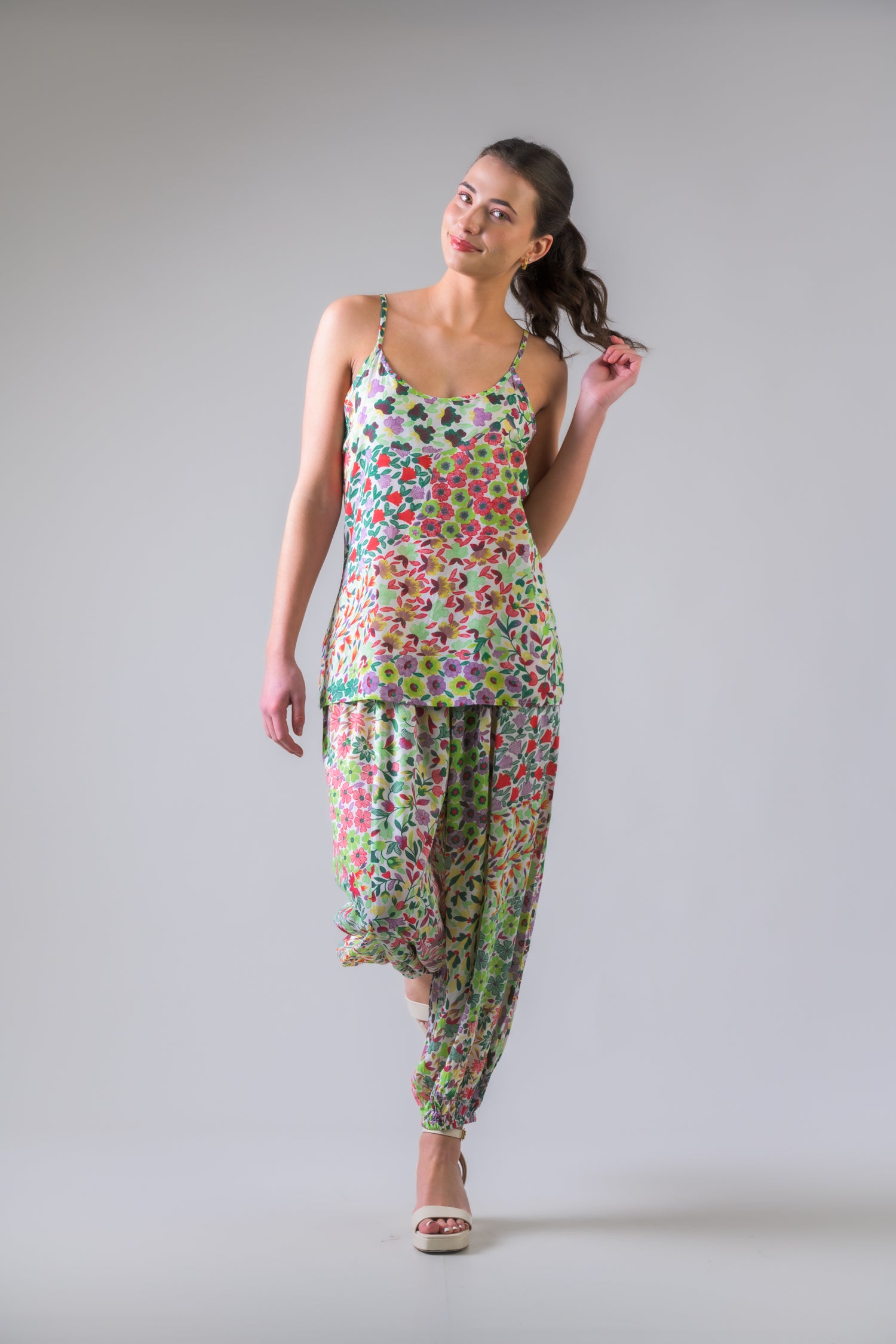Flower Garden Tank Top - Green