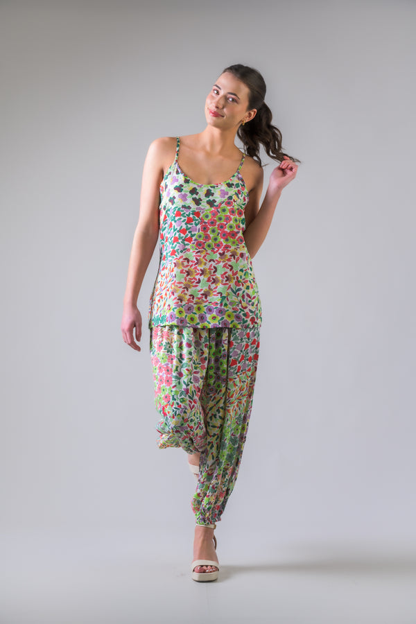 Flower Garden Tank Top - Green