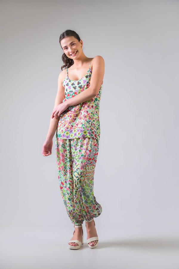 Flower Garden Tank Top - Green