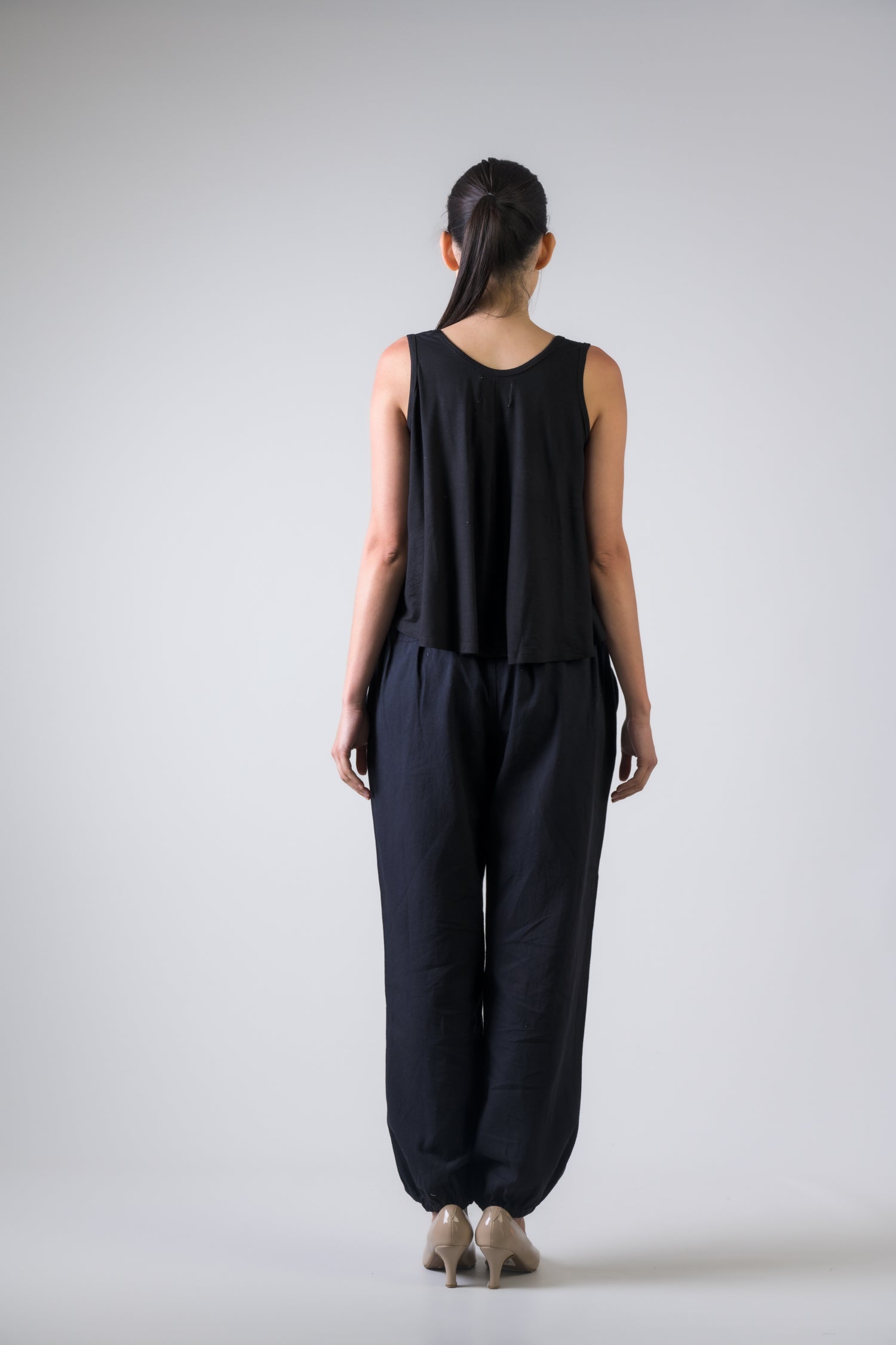 Lycra Crop Top - Black