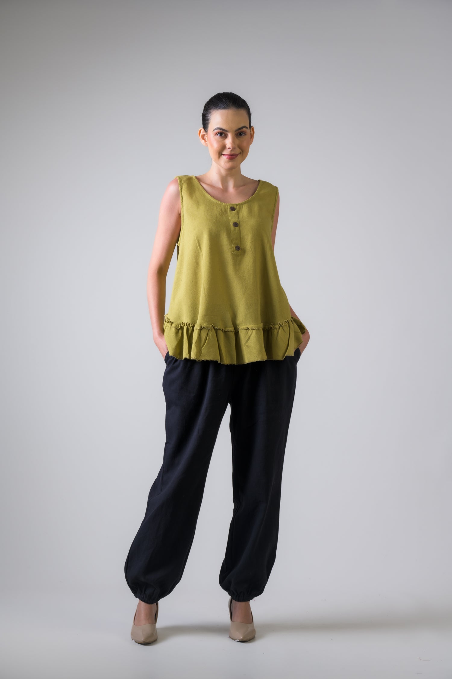 Rhea Buttons Tank Top