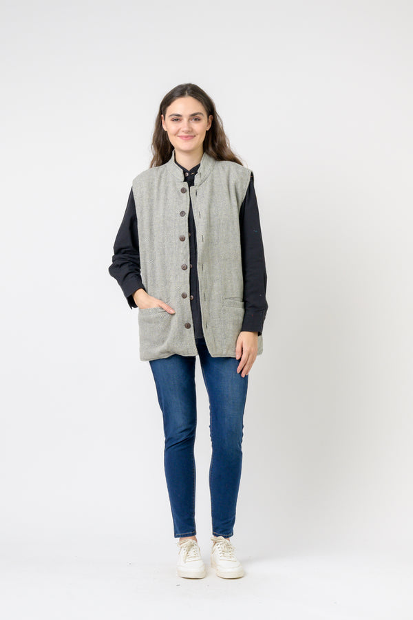 Nehru Collar Vest - Plain